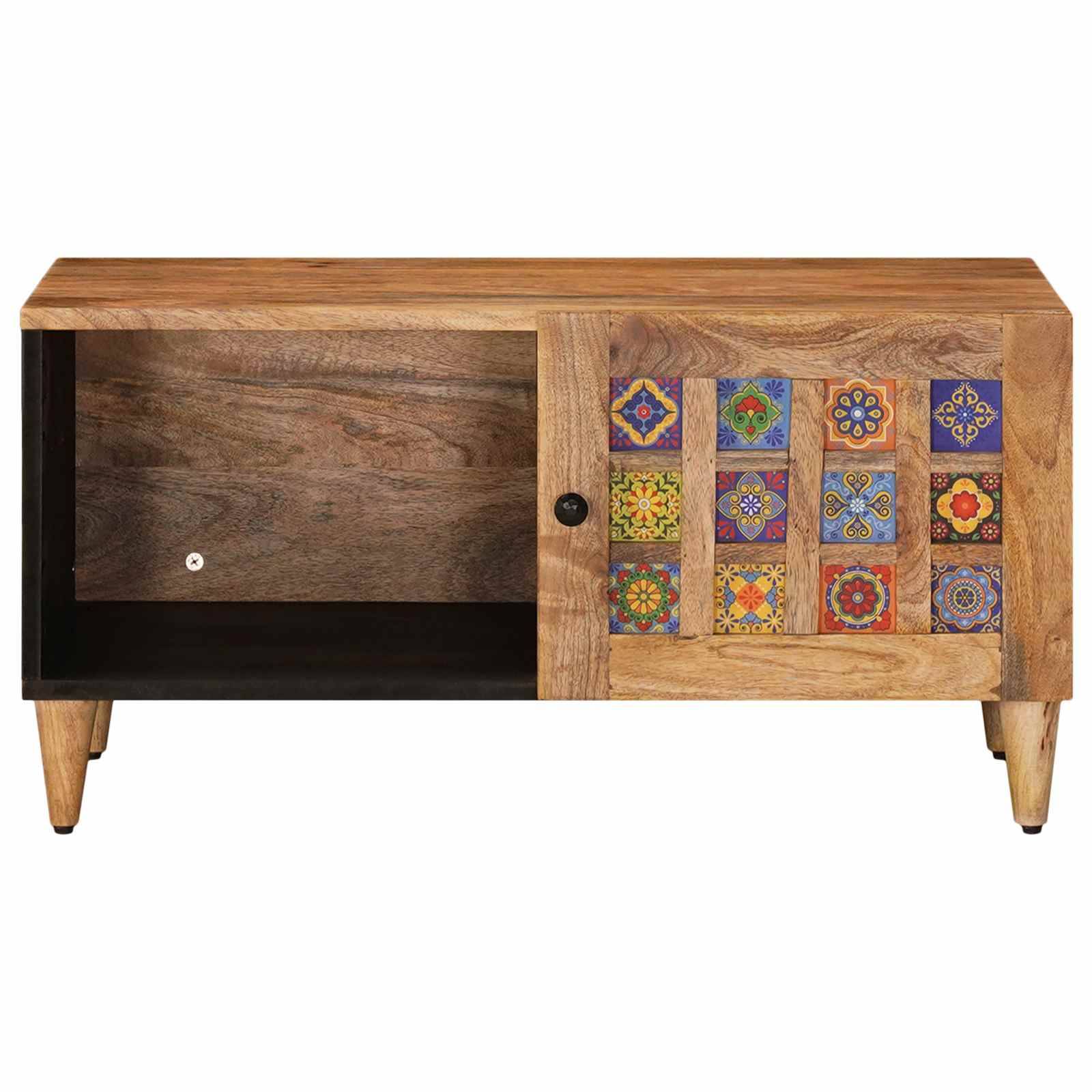 vidaXL Couchtisch Natur 80 x 50 x 40 cm Massivholz Mango