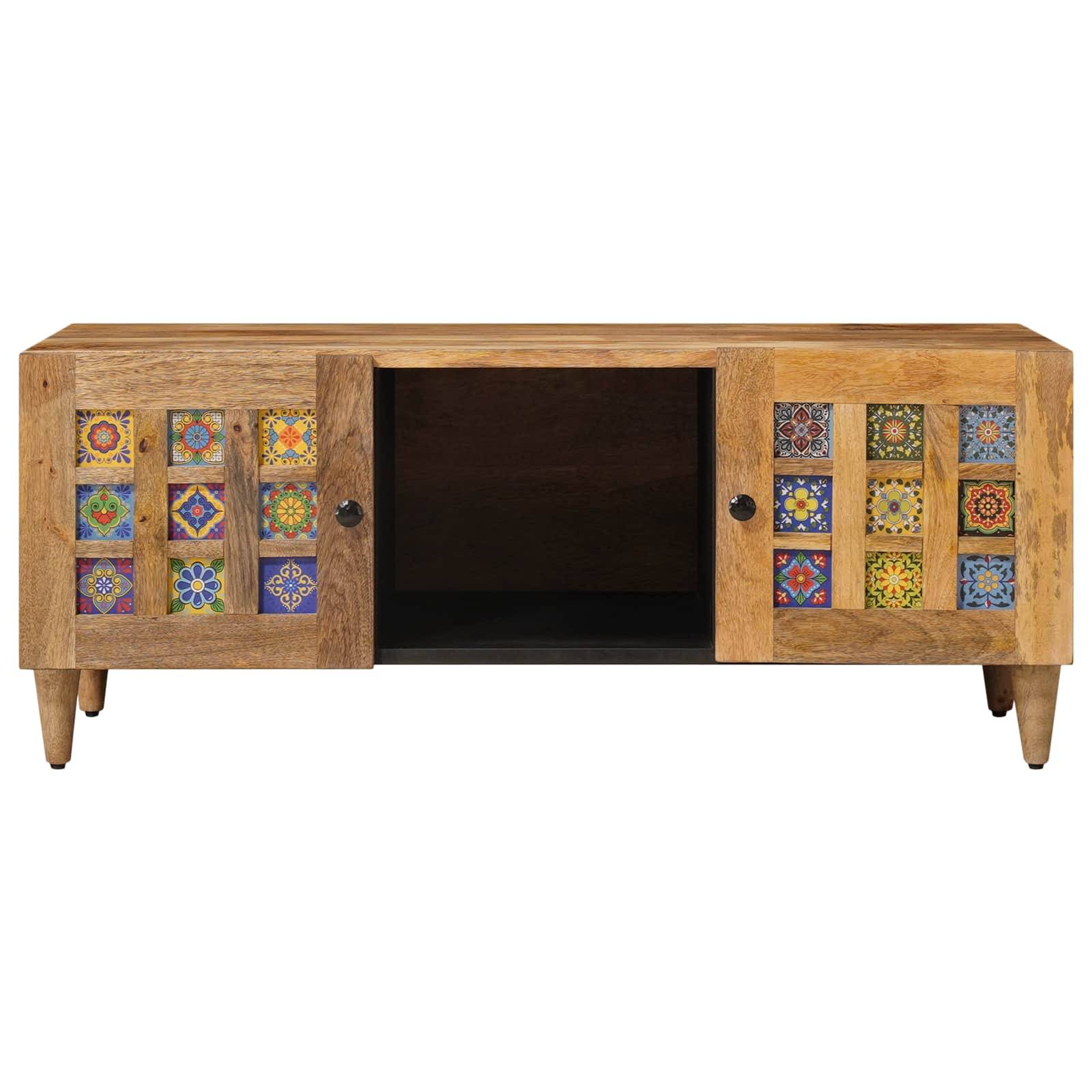 vidaXL Couchtisch Natur 100 x 54 x 40 cm Massivholz Mango