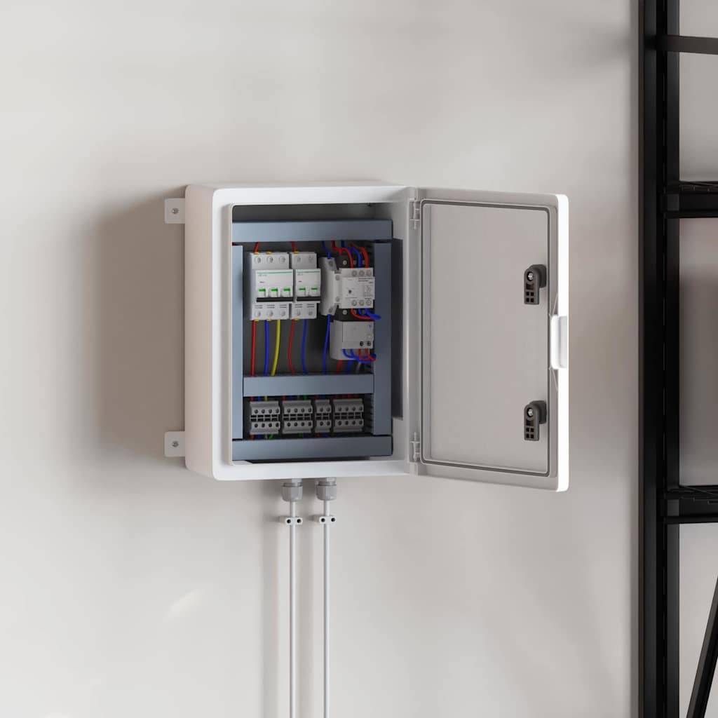 vidaXL Steuerungsschrank Grau 37 x 16,5 x 40 cm ABS Kunststoff