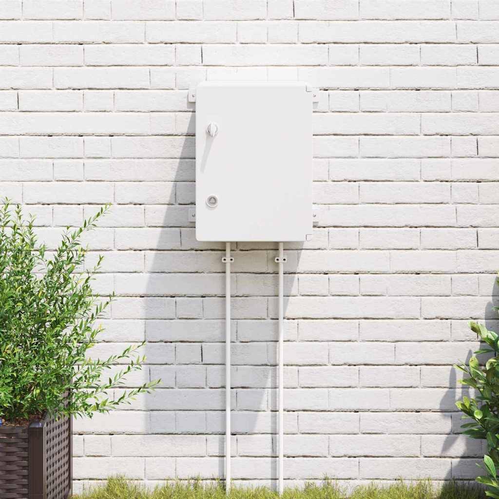 vidaXL Steuerungsschrank Grau 37 x 19,5 x 40 cm ABS Kunststoff
