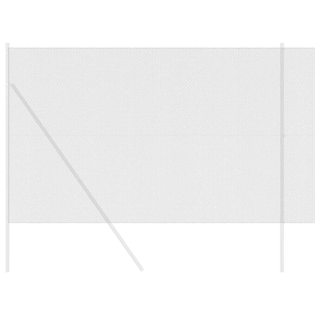 vidaXL Hexagonzaun Grau 1,5 x 10 m PVC