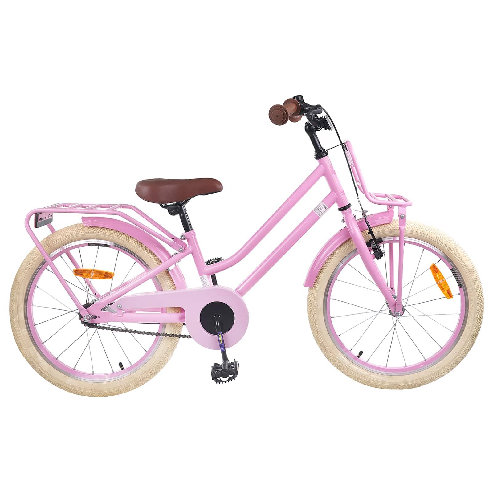 vidaXL Kinderfahrrad 20 Zoll für 6-11 Jahre alt Hellrosa