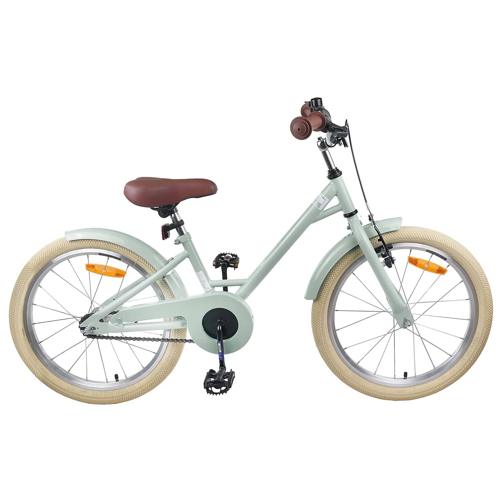 vidaXL Kinderfahrrad 18 Zoll für 5-7 Jahre alt Hellgrün