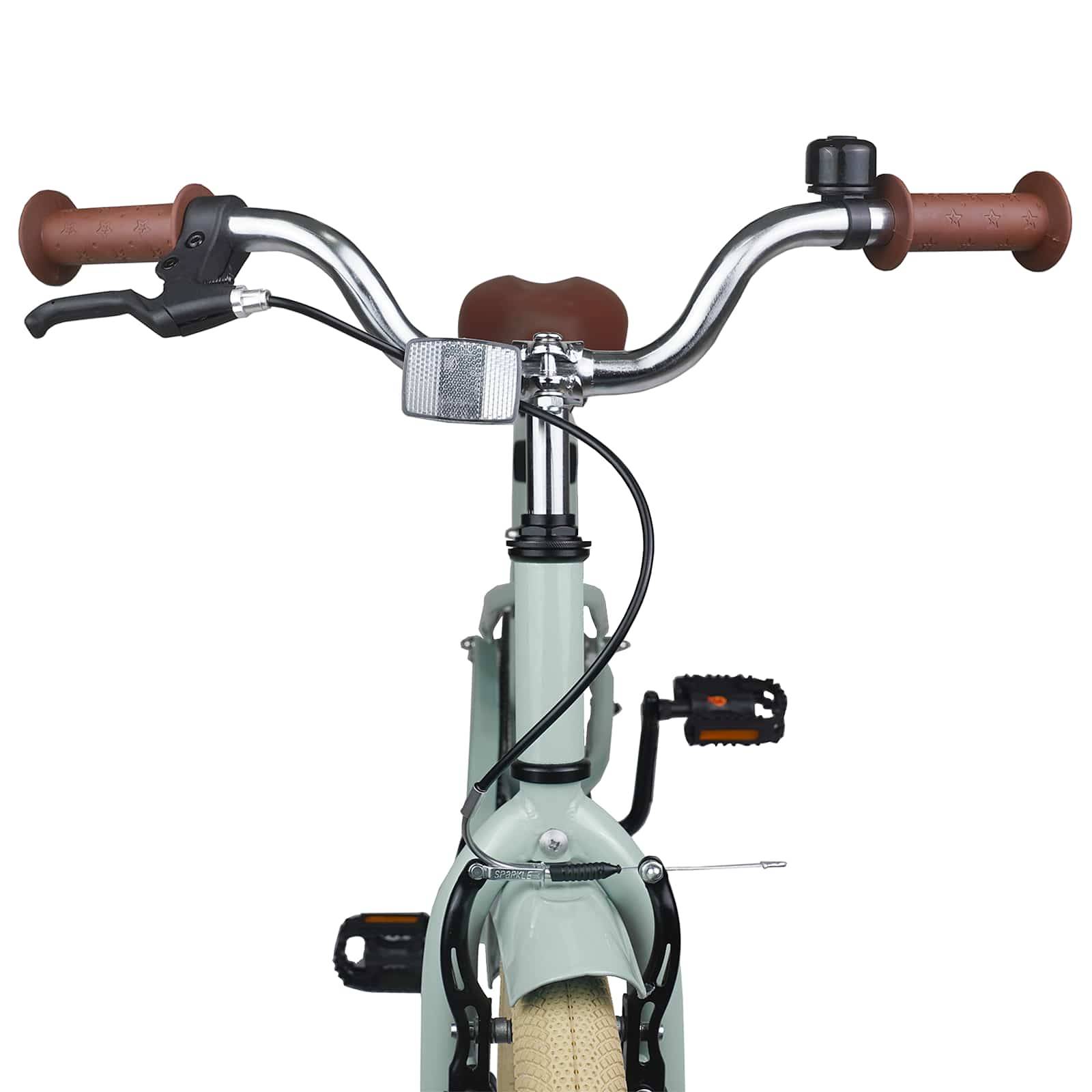 vidaXL Kinderfahrrad 18 Zoll für 5-7 Jahre alt Hellgrün