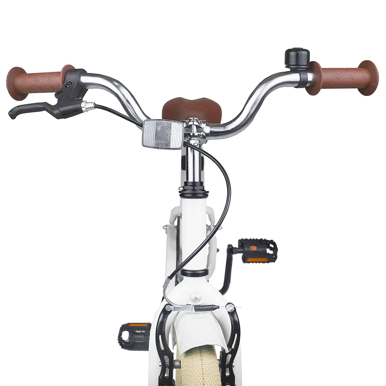 vidaXL Kinderfahrrad 18 Zoll für 5-7 Jahre alt Weiß