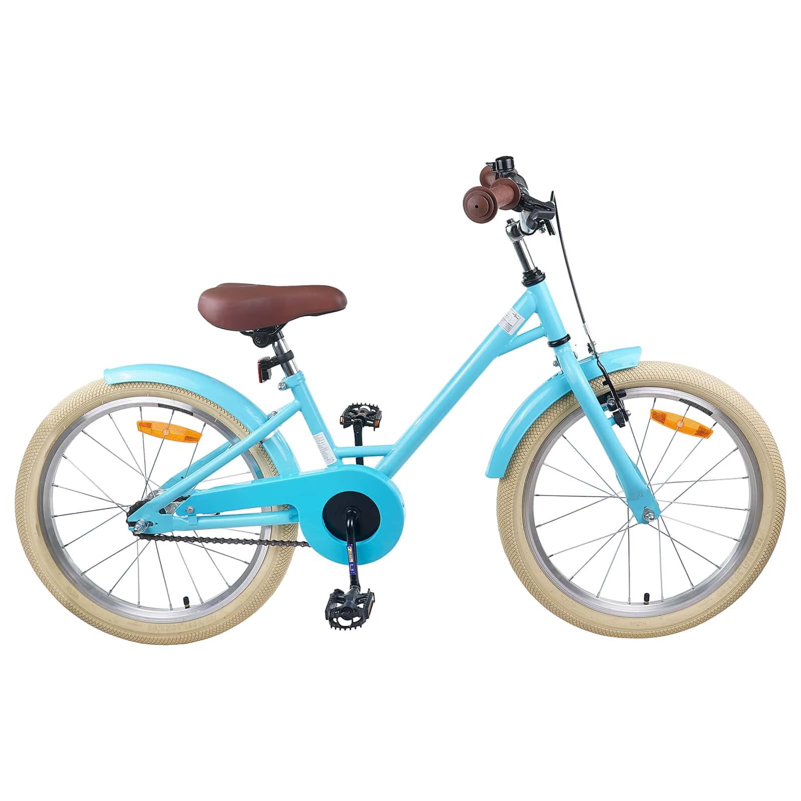 vidaXL Kinderfahrrad 18 Zoll für 5-7 Jahre alt Himmelblau