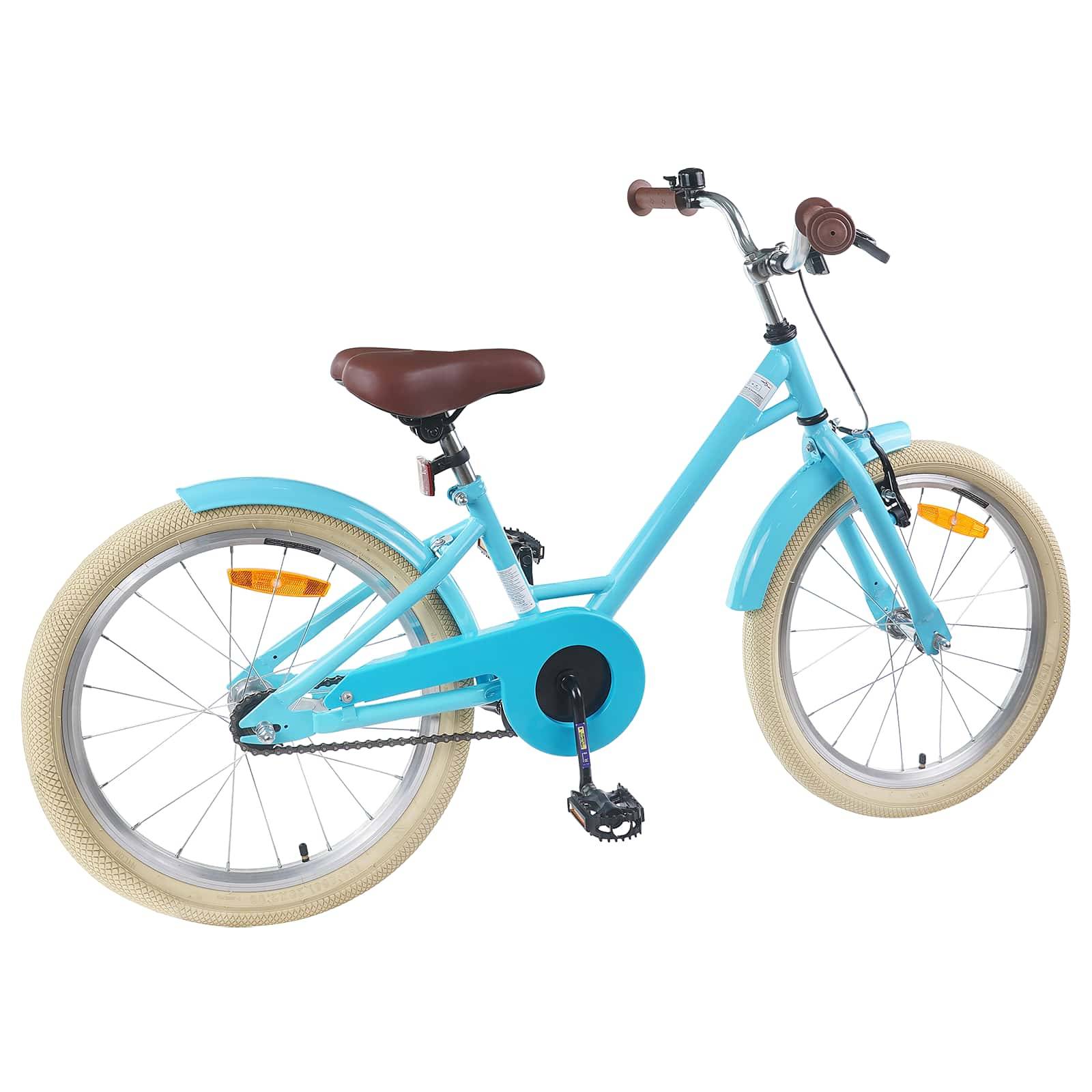 vidaXL Kinderfahrrad 18 Zoll für 5-7 Jahre alt Himmelblau