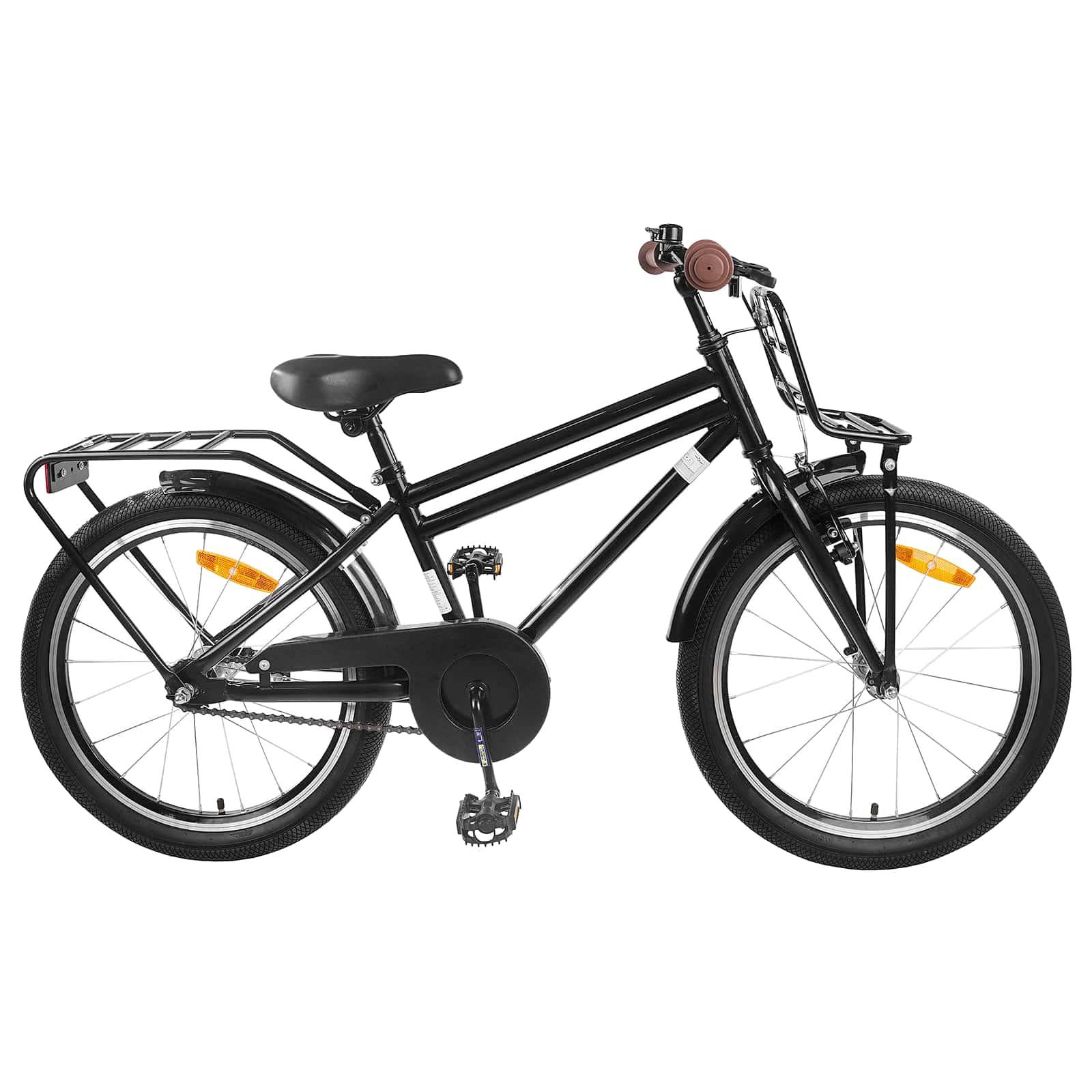 vidaXL Kinderfahrrad 18 Zoll für 5-7 Jahre alt Schwarz