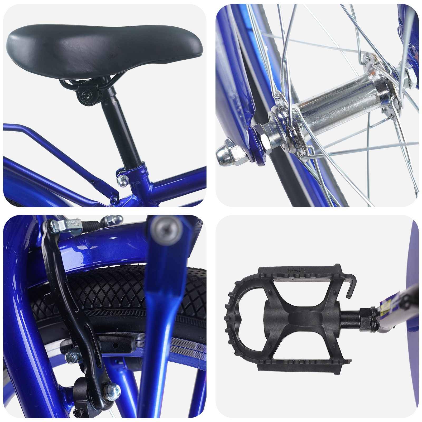 vidaXL Kinderfahrrad 18 Zoll für 5-7 Jahre alt Dunkelblau