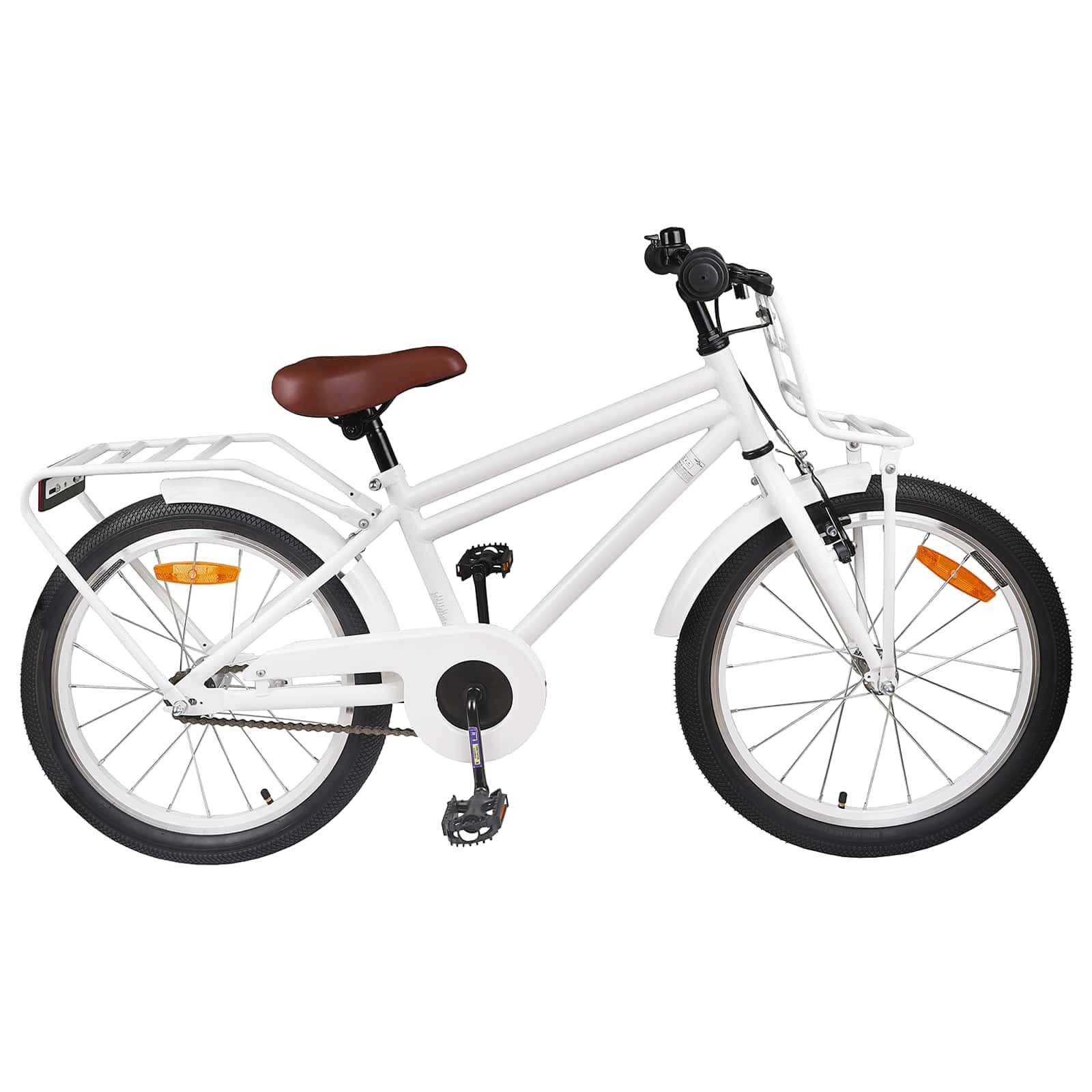 vidaXL Kinderfahrrad 18 Zoll für 5-7 Jahre alt Weiß