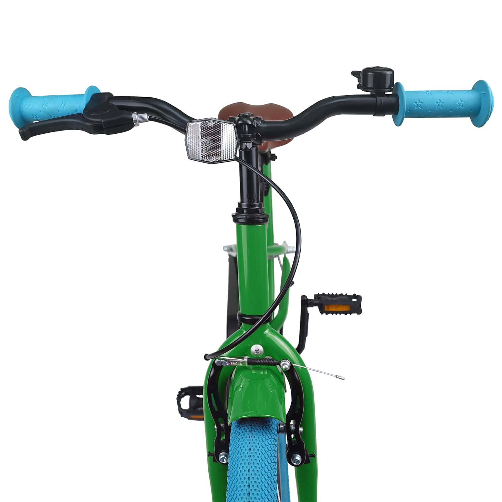 vidaXL Kinderfahrrad 18 Zoll für 5-7 Jahre alt Grün