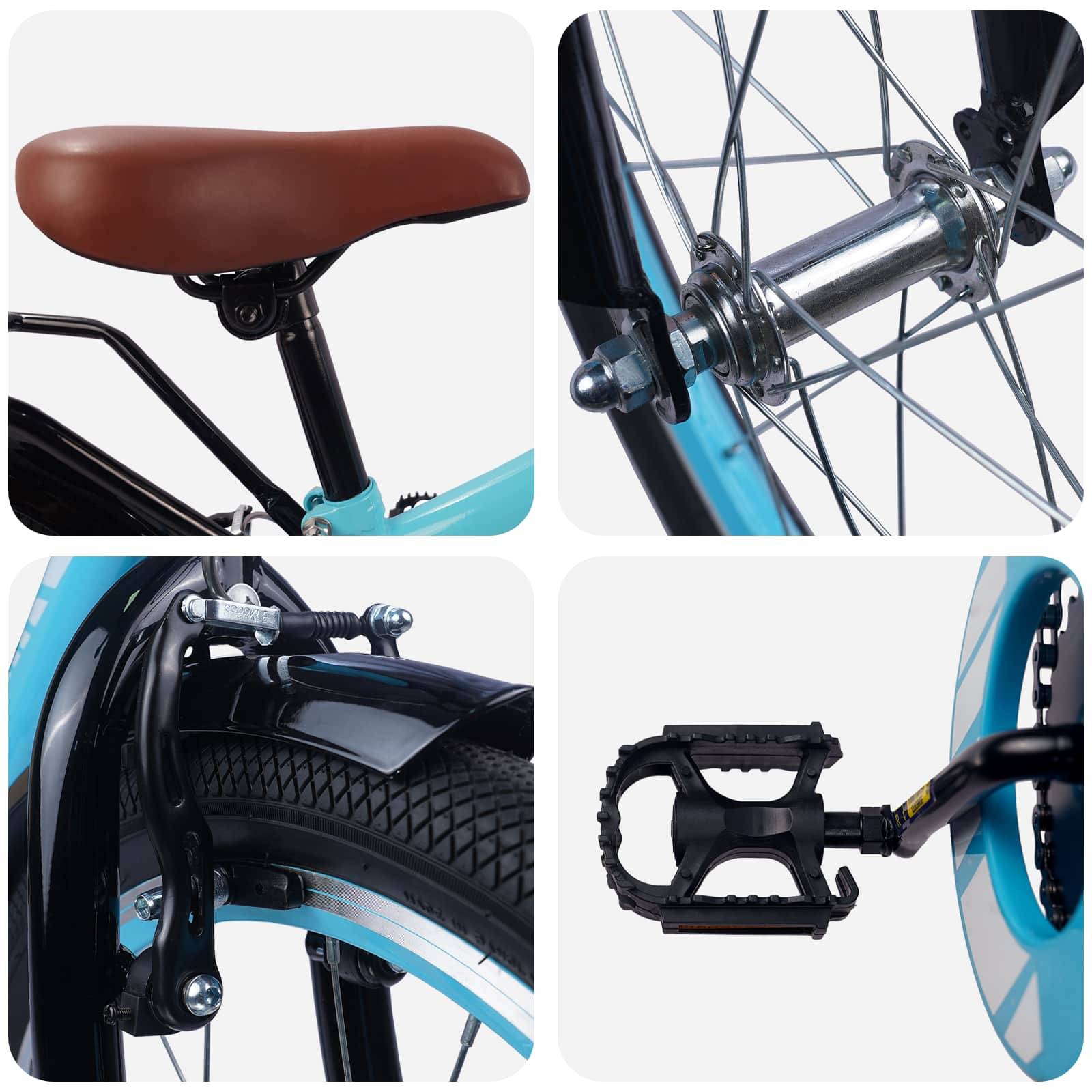 vidaXL Kinderfahrrad 18 Zoll für 5-7 Jahre alt Himmelblau