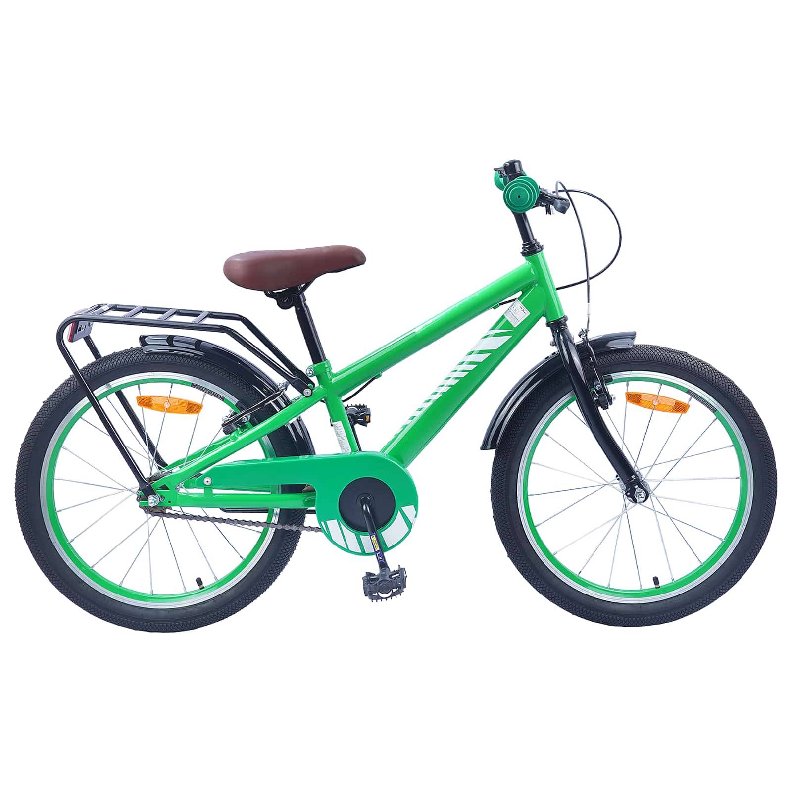 vidaXL Kinderfahrrad 18 Zoll für 5-7 Jahre alt Grün