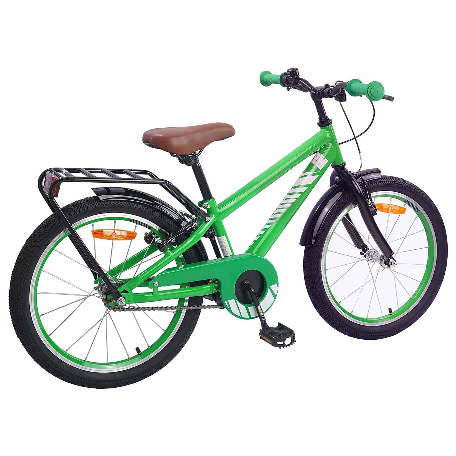 vidaXL Kinderfahrrad 18 Zoll für 5-7 Jahre alt Grün
