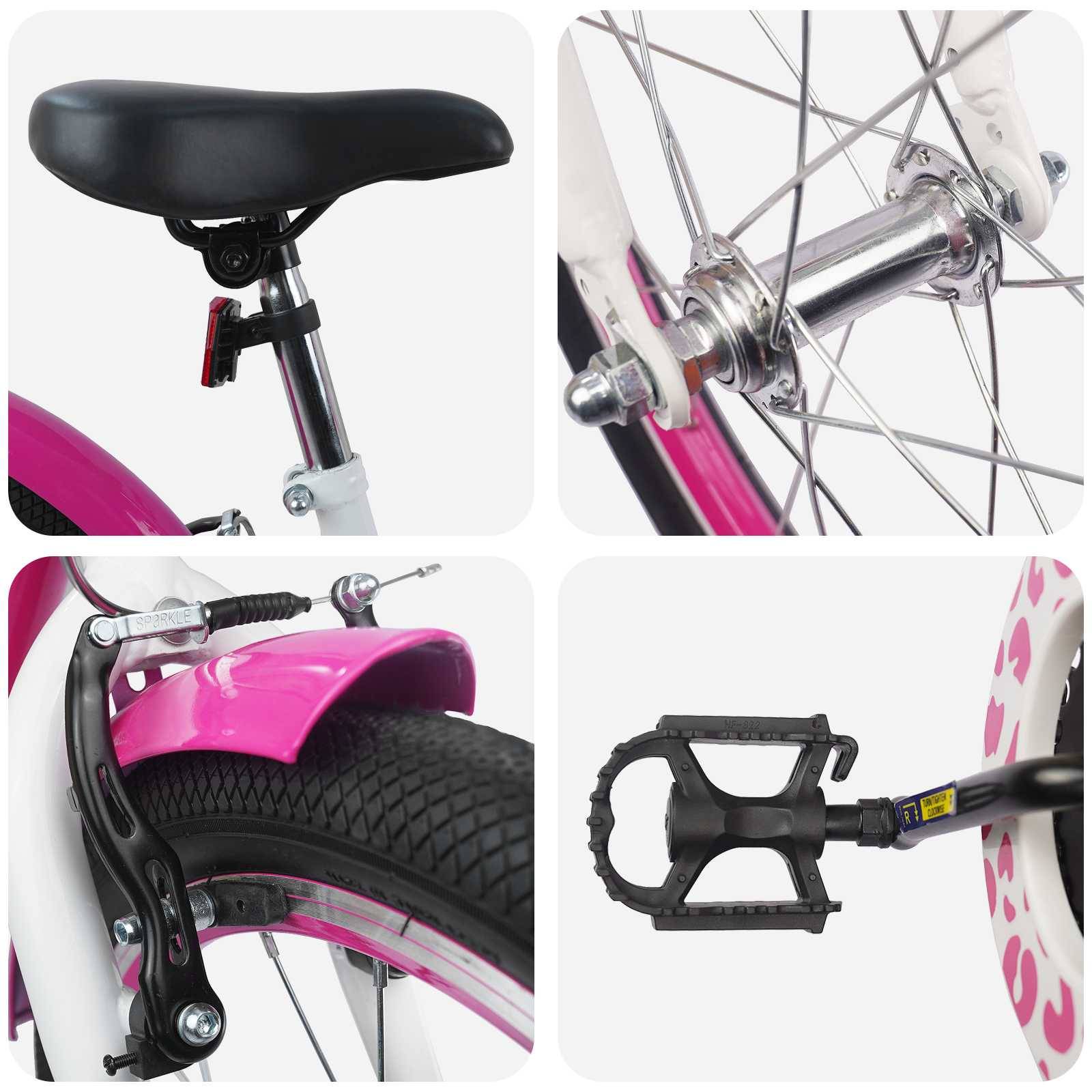 vidaXL Kinderfahrrad Mit Stützrädern 20 Zoll für 6-11 Jahre alt Rosa