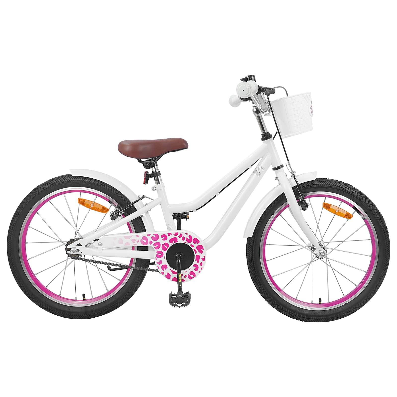vidaXL Kinderfahrrad Mit Stützrädern 18 Zoll für 5-7 Jahre alt Weiß