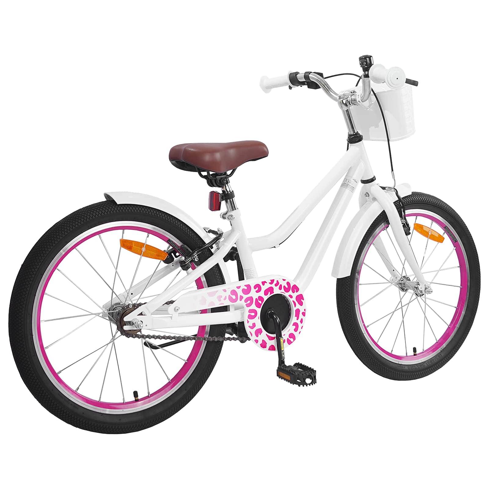 vidaXL Kinderfahrrad Mit Stützrädern 18 Zoll für 5-7 Jahre alt Weiß