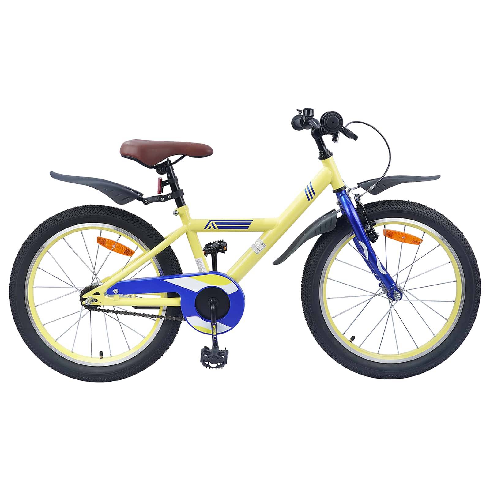 vidaXL Kinderfahrrad 18 Zoll für 5-7 Jahre alt Gelb