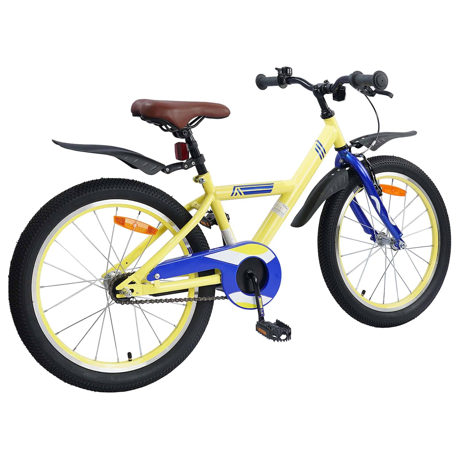 vidaXL Kinderfahrrad 18 Zoll für 5-7 Jahre alt Gelb