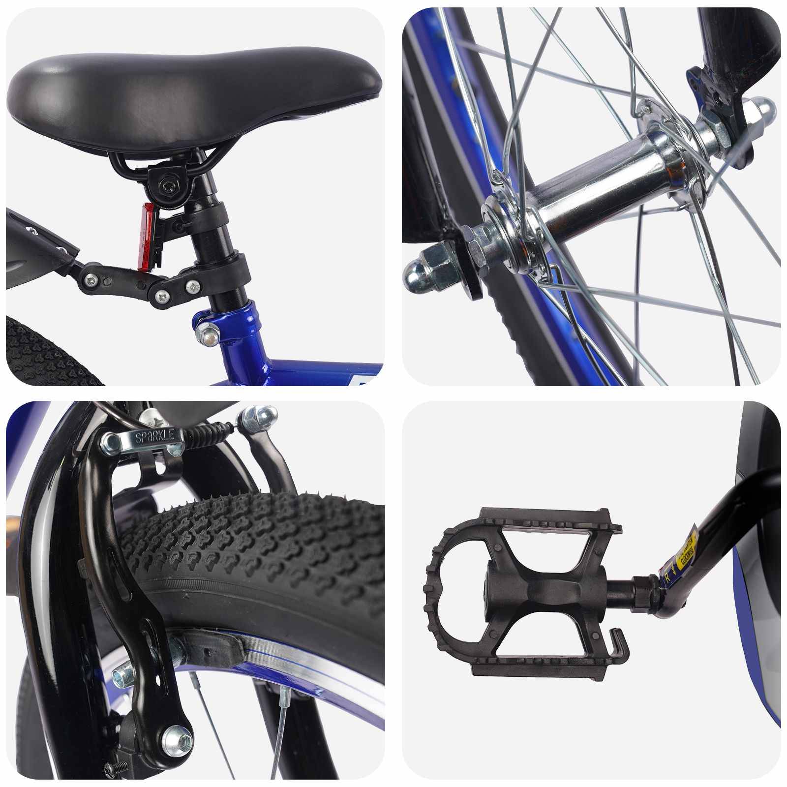 vidaXL Kinderfahrrad 18 Zoll für 5-7 Jahre alt Dunkelblau