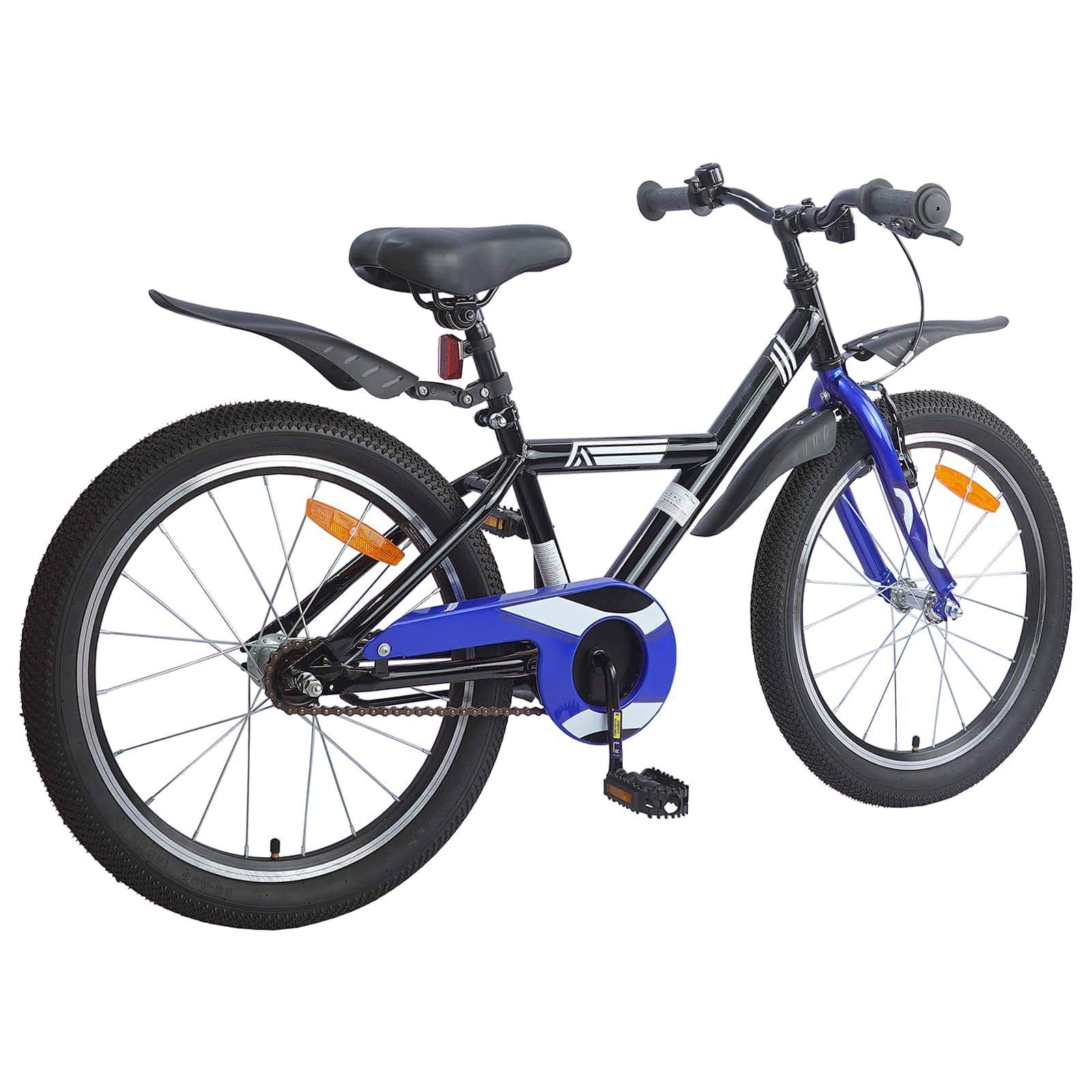 vidaXL Kinderfahrrad 18 Zoll für 5-7 Jahre alt Schwarz