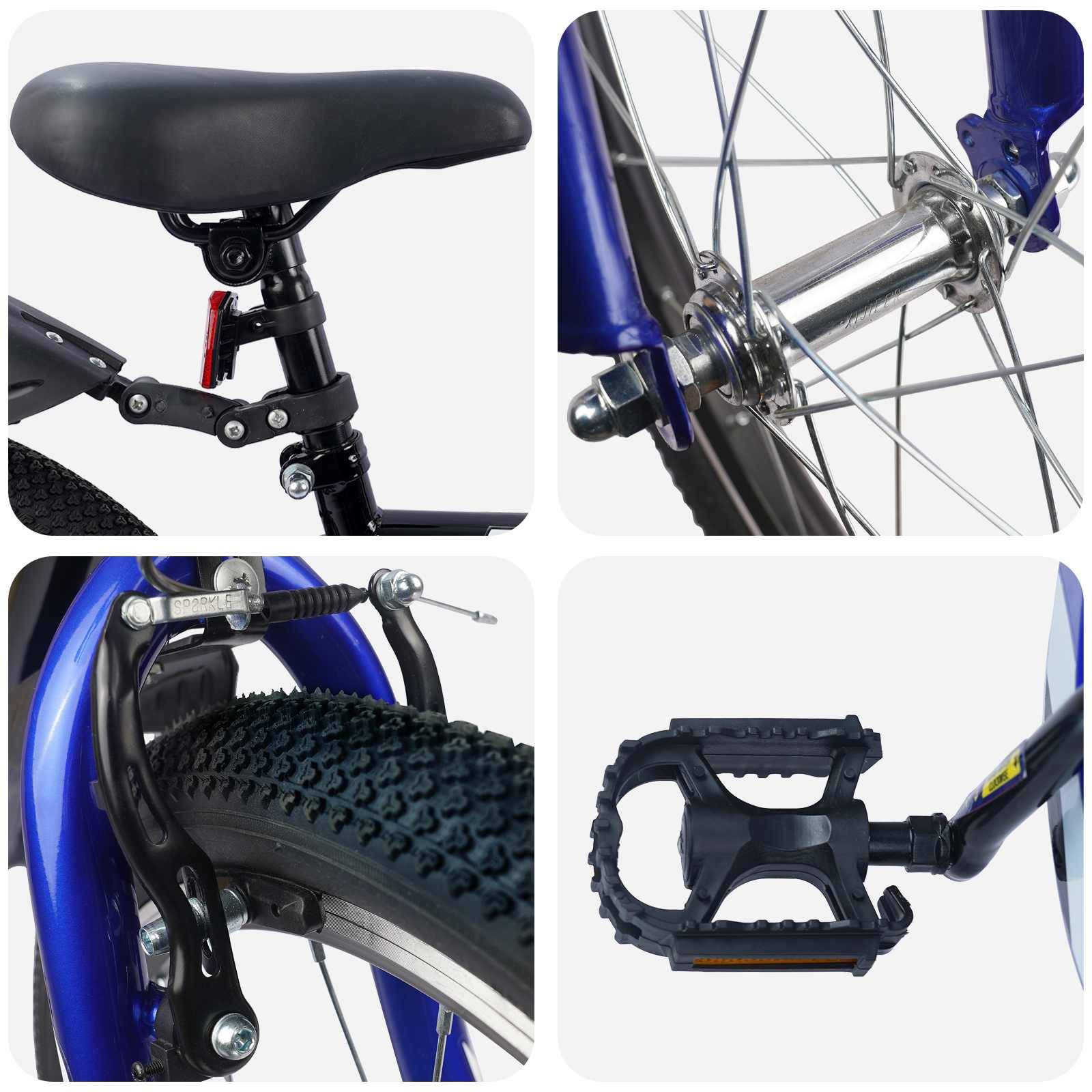 vidaXL Kinderfahrrad 20 Zoll für 6-11 Jahre alt Schwarz