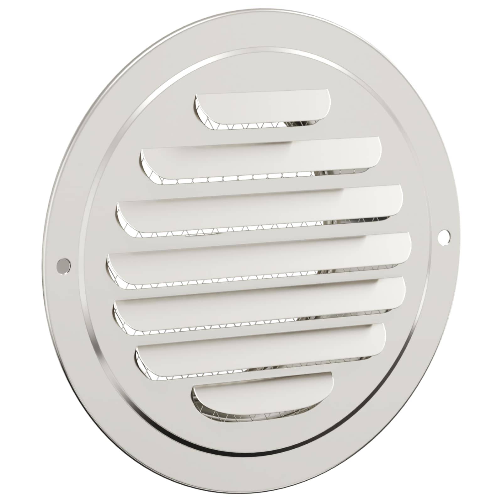vidaXL Lüftungsgitter 4 pcs Silber 80 mm Edelstahl