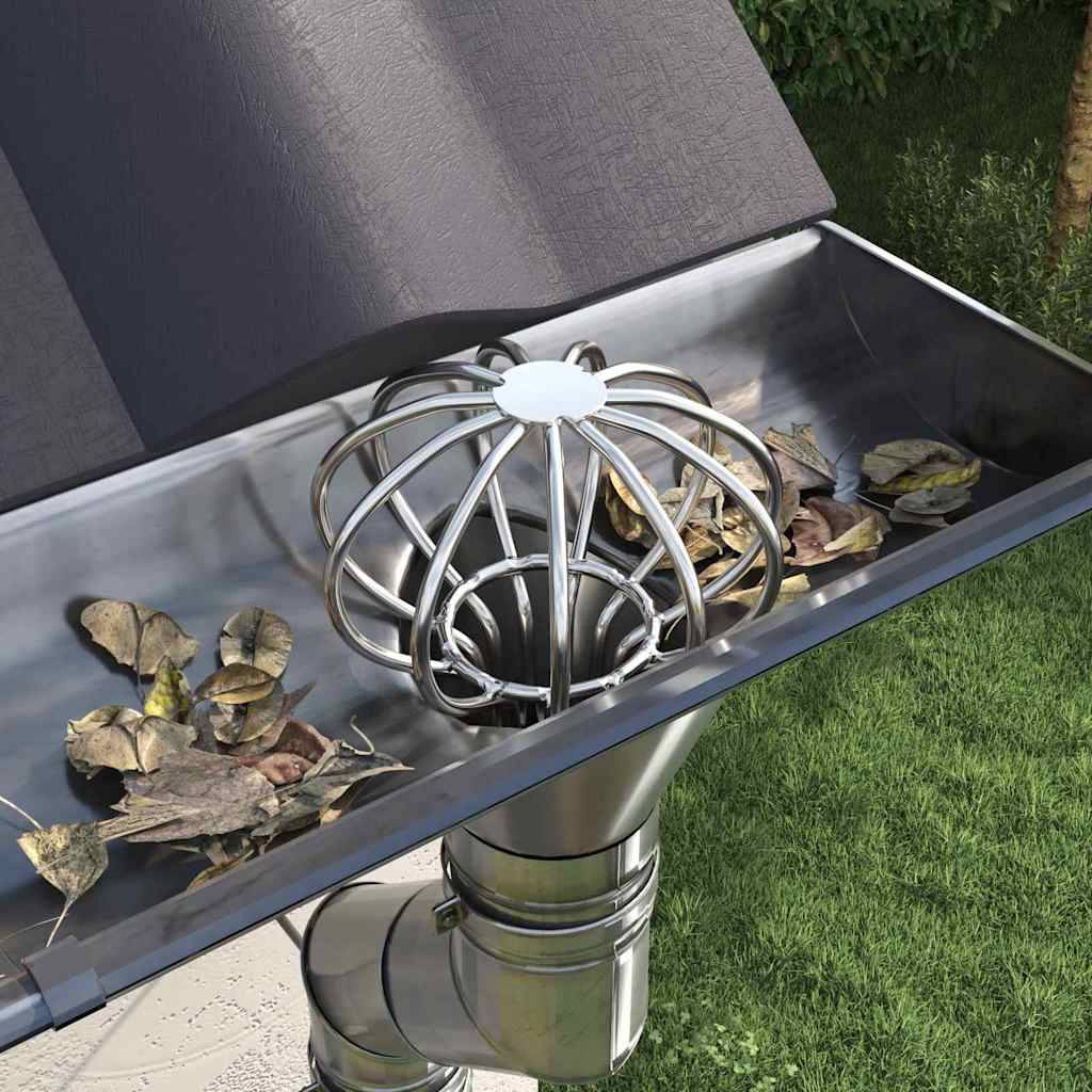 vidaXL Dachrinnenblattschutz 8 pcs Silber 50 mm Edelstahl