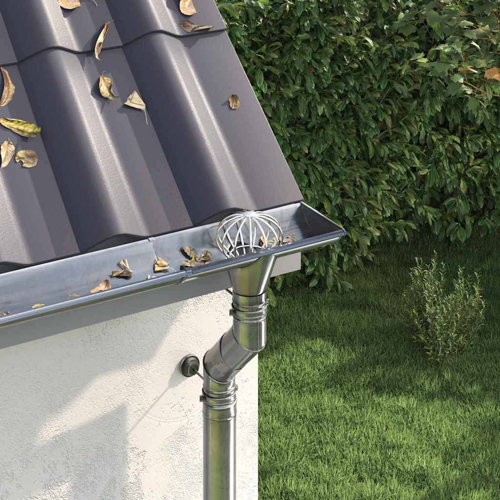 vidaXL Dachrinnenblattschutz 2 pcs Silber 75 mm Edelstahl
