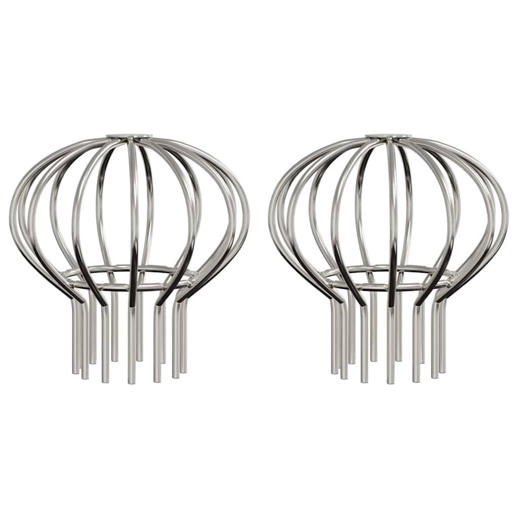 vidaXL Dachrinnenblattschutz 2 pcs Silber 75 mm Edelstahl