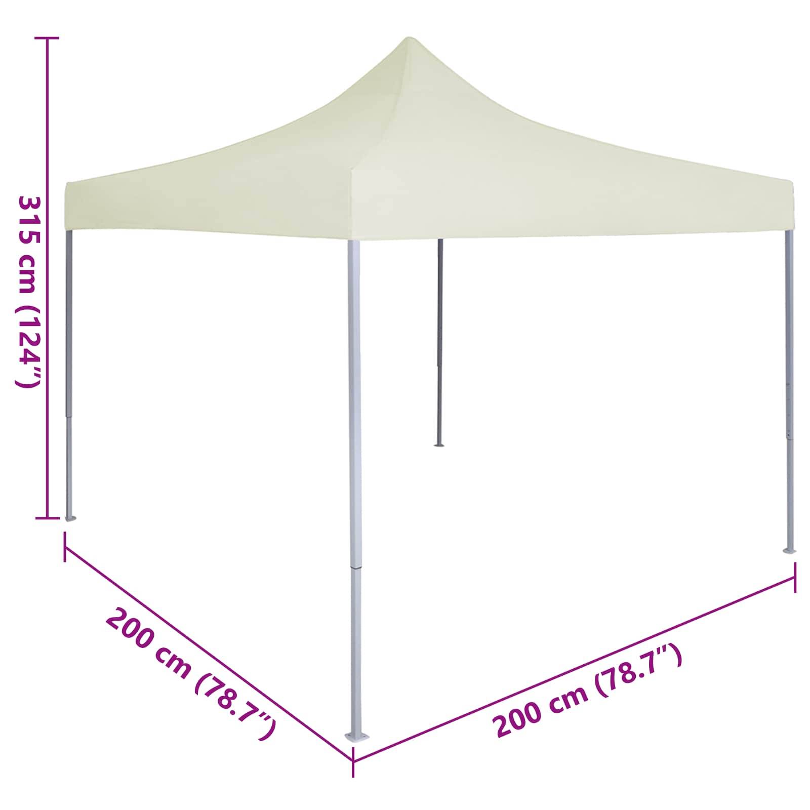 vidaXL Party-Zelt Creme 200 x 200 x 315 cm Oxford-Stoff