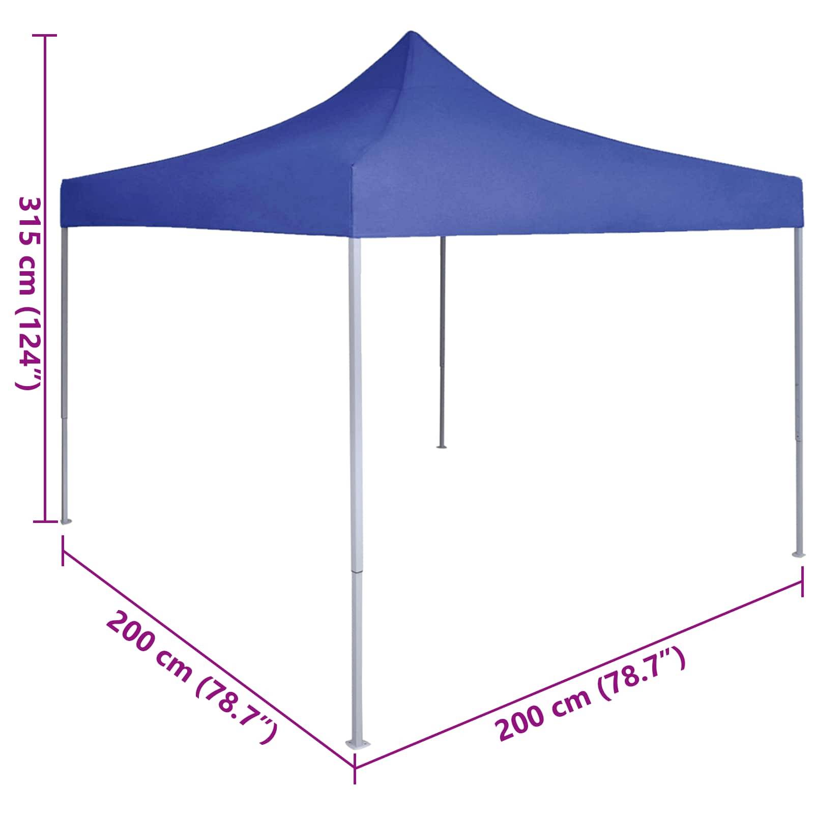vidaXL Party-Zelt Blau 200 x 200 x 315 cm Oxford-Stoff