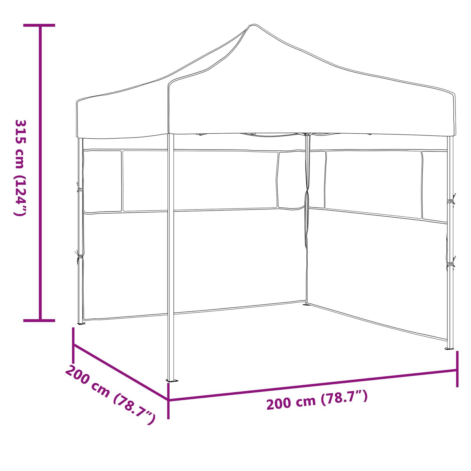 vidaXL Party-Zelt Creme 200 x 200 x 315 cm Oxford-Stoff