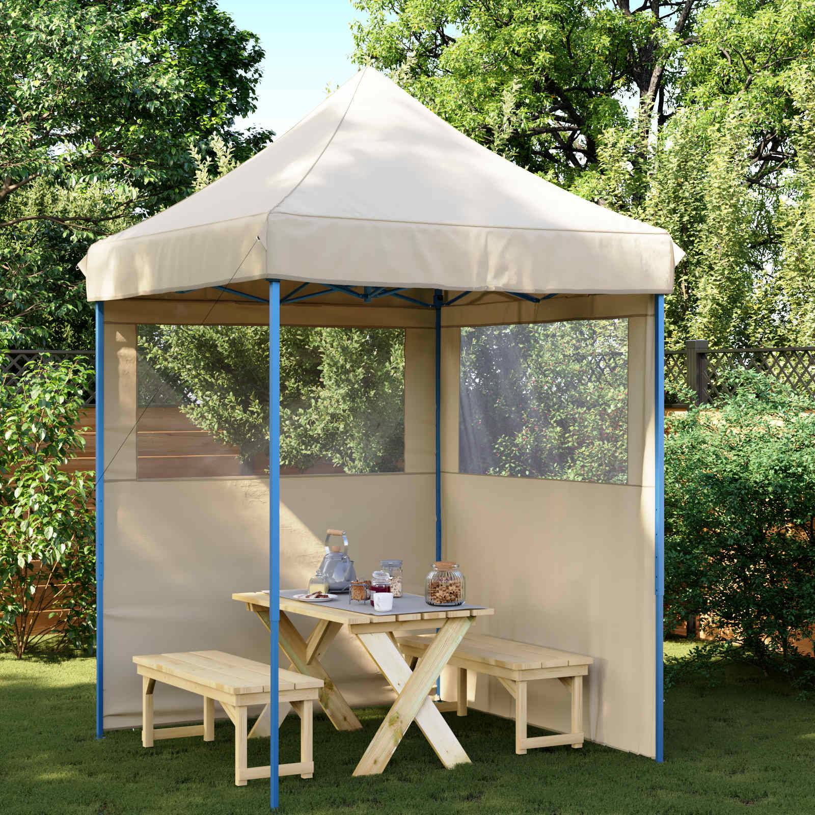 vidaXL Party-Zelt Beige 200 x 200 x 306 cm Oxford-Stoff