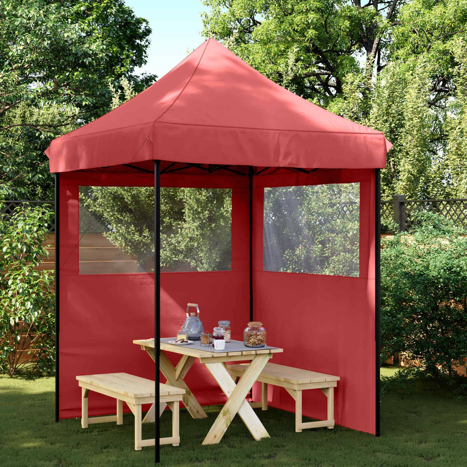 vidaXL Party-Zelt Bordeauxrot 200 x 200 x 306 cm Oxford-Stoff