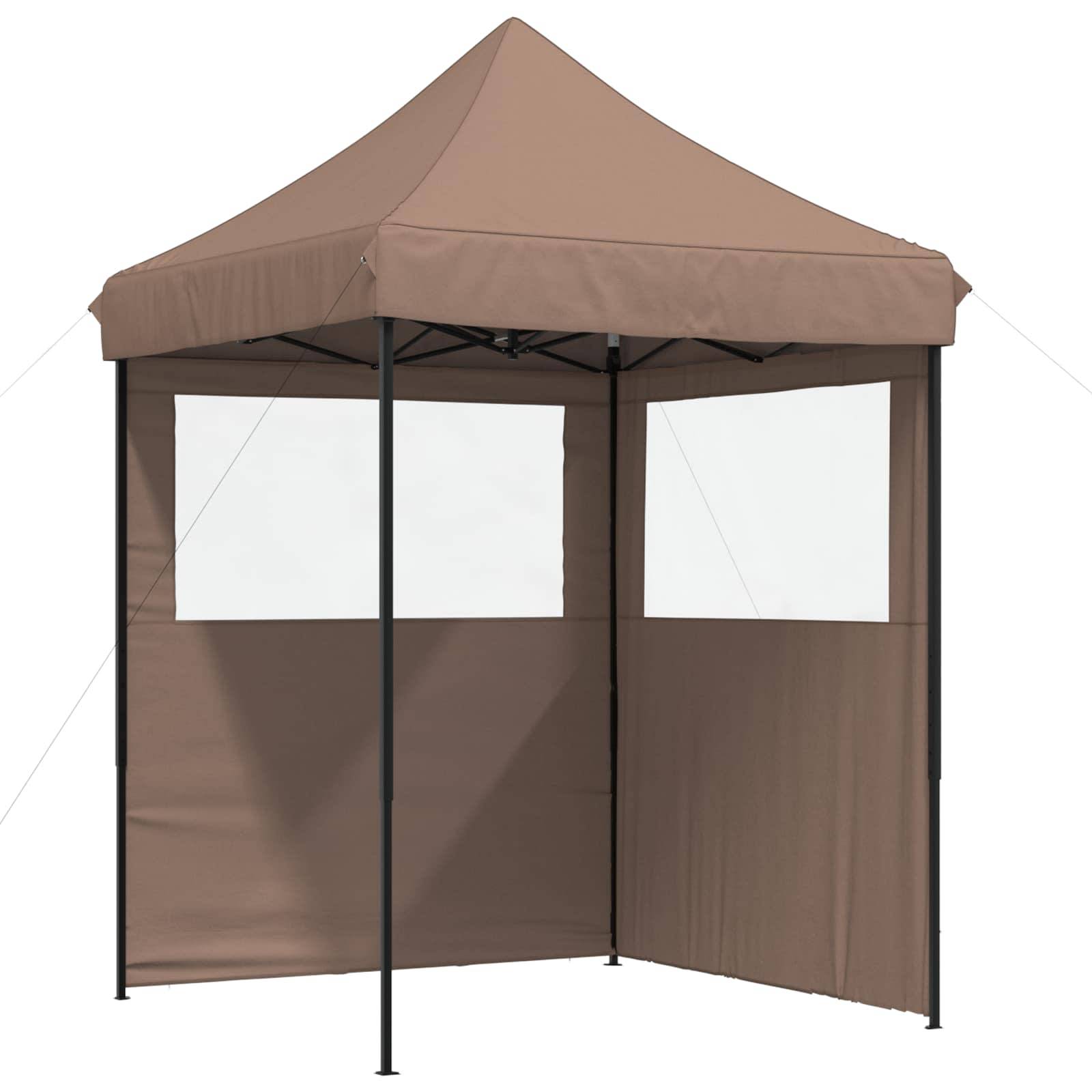 vidaXL Party-Zelt Braun 200 x 200 x 306 cm Oxford-Stoff