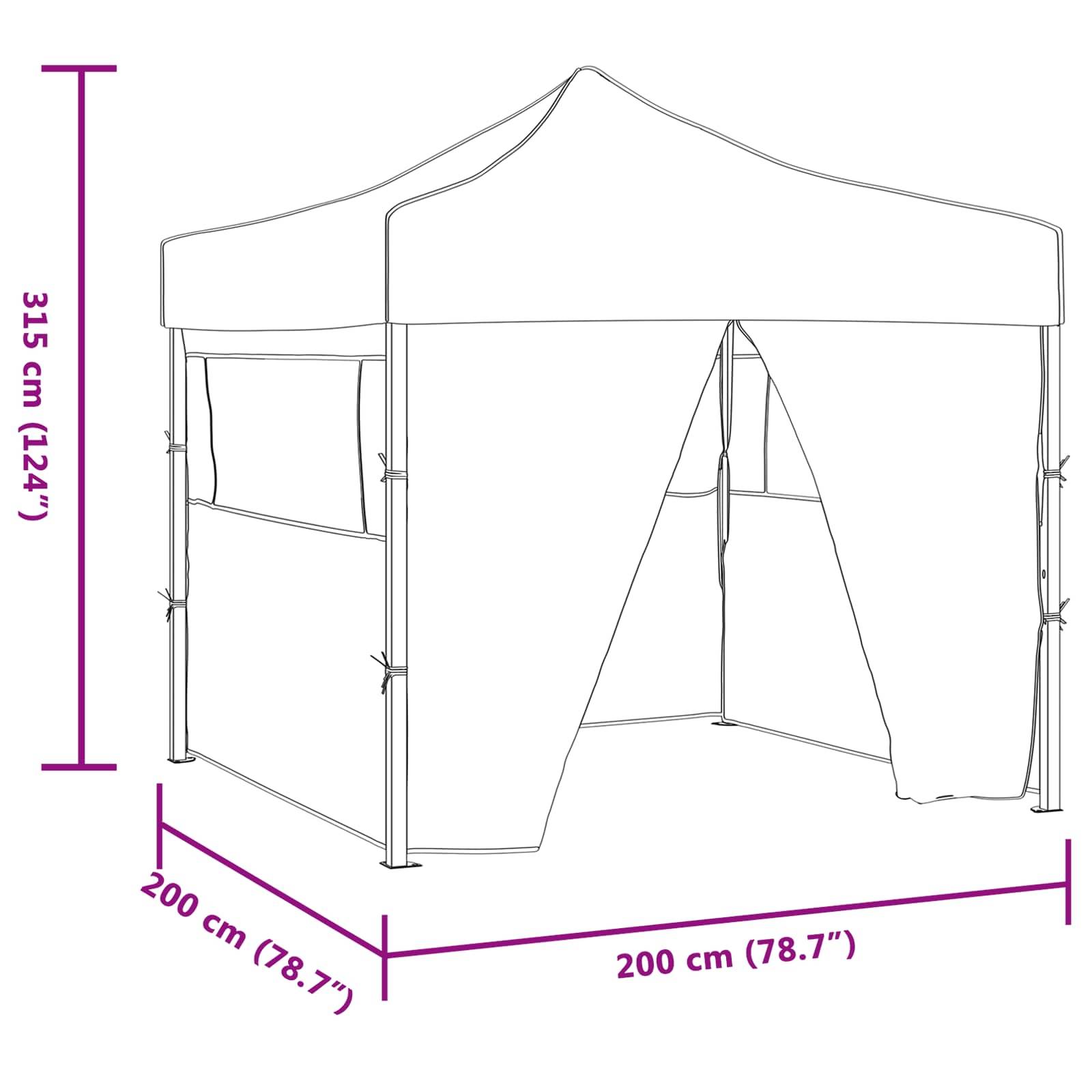 vidaXL Party-Zelt Creme 200 x 200 x 315 cm Oxford-Stoff