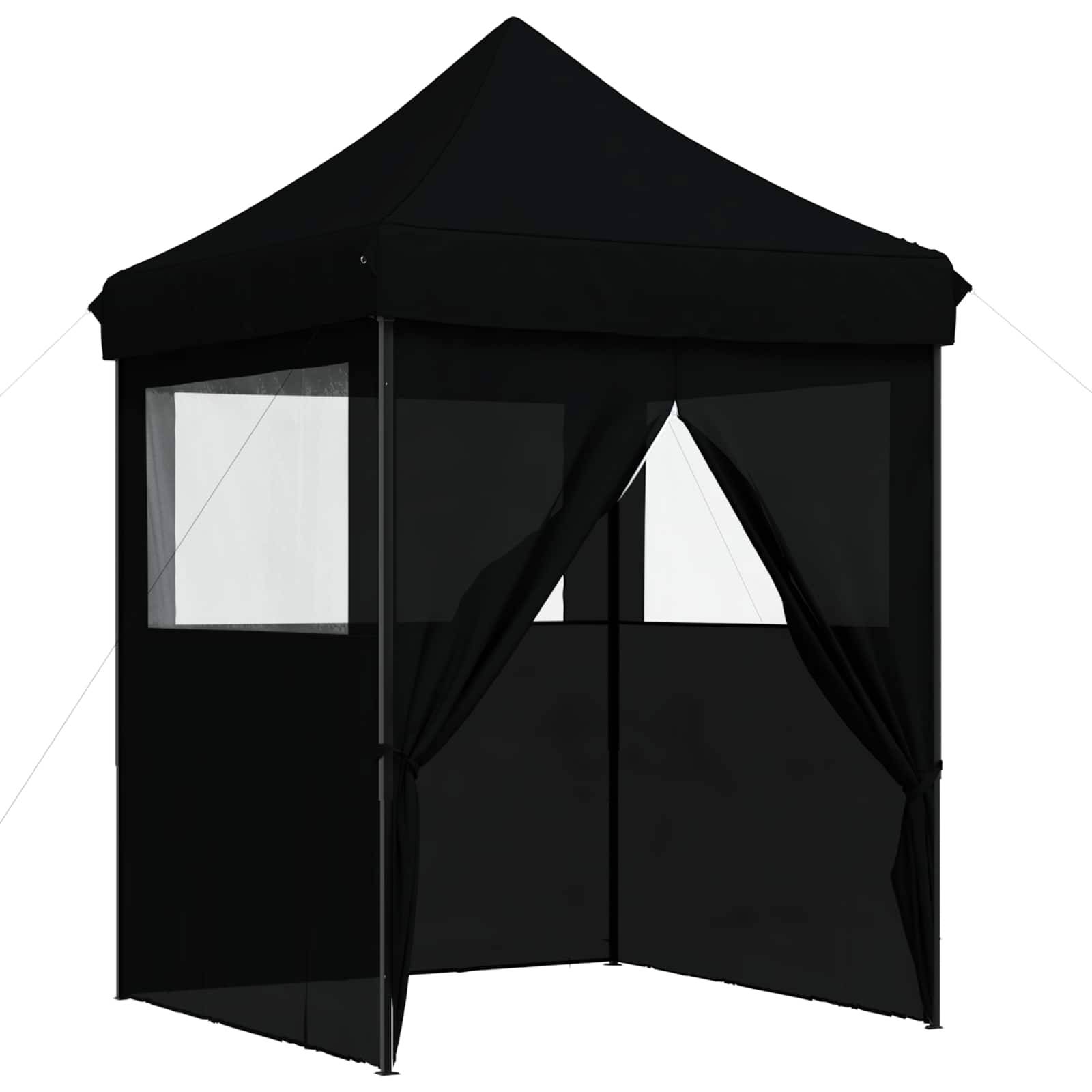 vidaXL Party-Zelt Schwarz 200 x 200 x 306 cm Oxford-Stoff