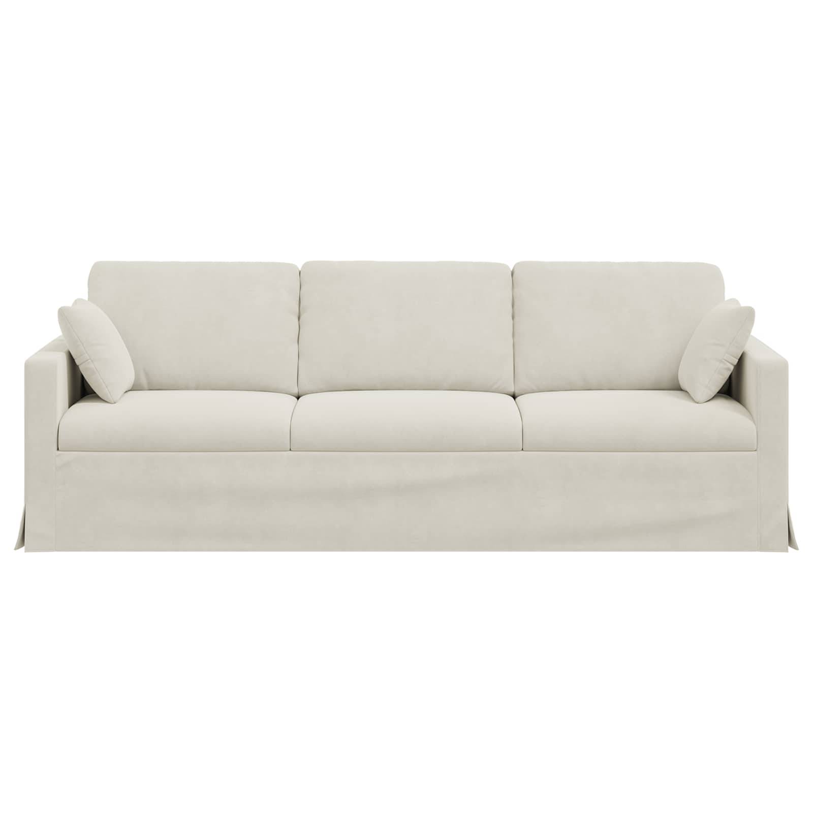 vidaXL Sofa Creme 228 x 78 x 80 cm Samt