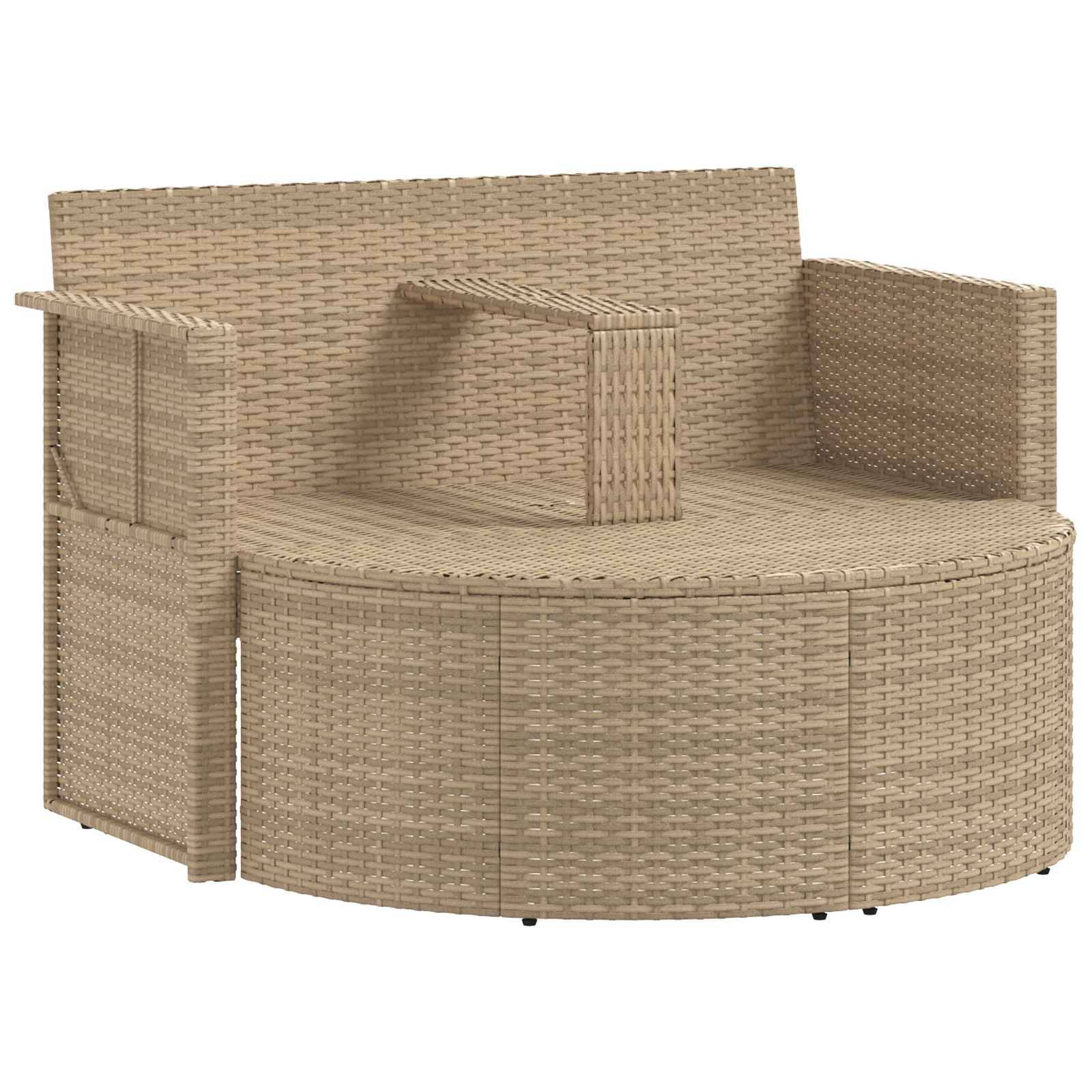 vidaXL Garten-Sofa mit Kissen 8 pcs Beige und Cremeweiß Poly-Rattan