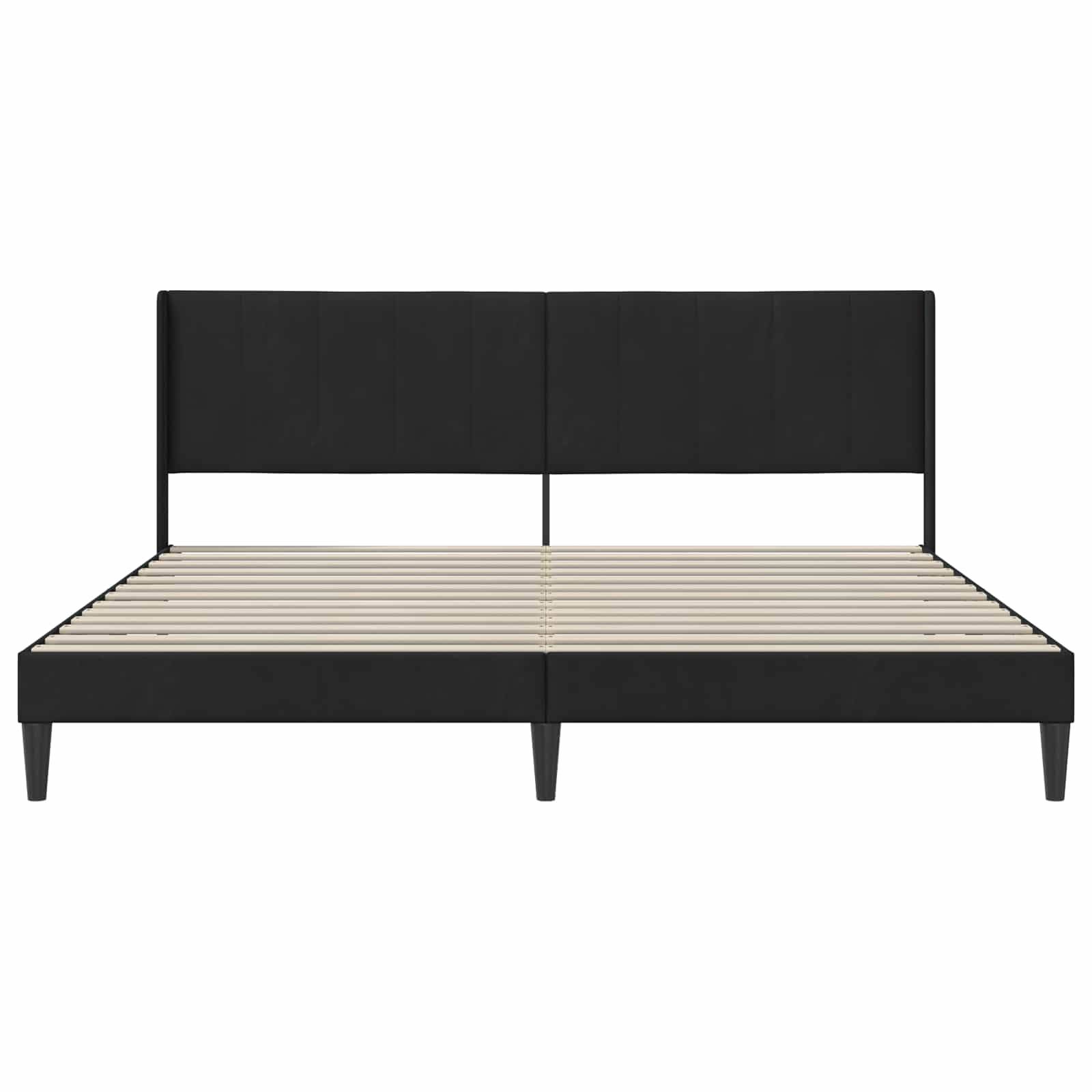 vidaXL Bettrahmen mit Kopfteil Schwarz 180 x 200 cm Samt