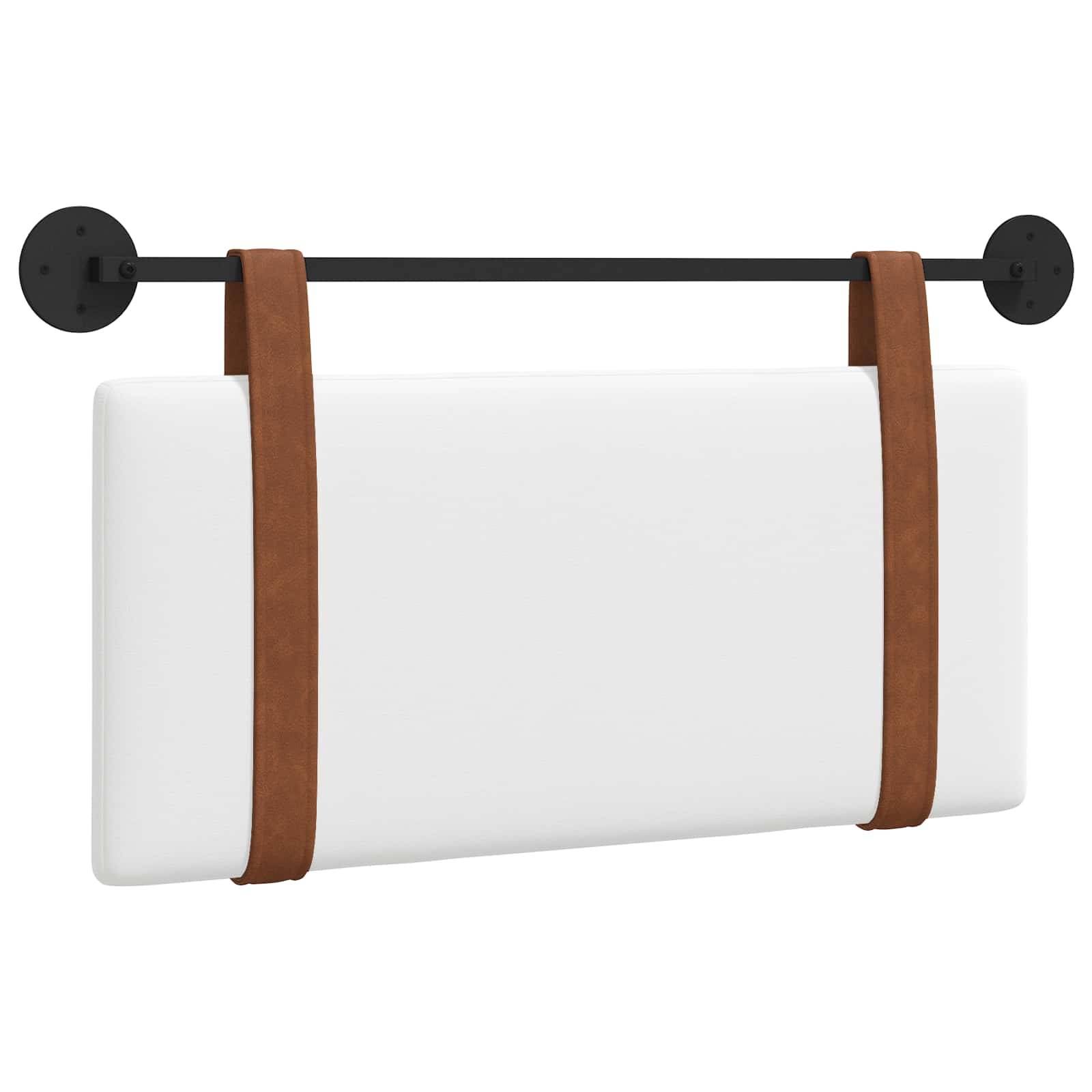 vidaXL Hängendes Kopfteil Weiß Antikes PU