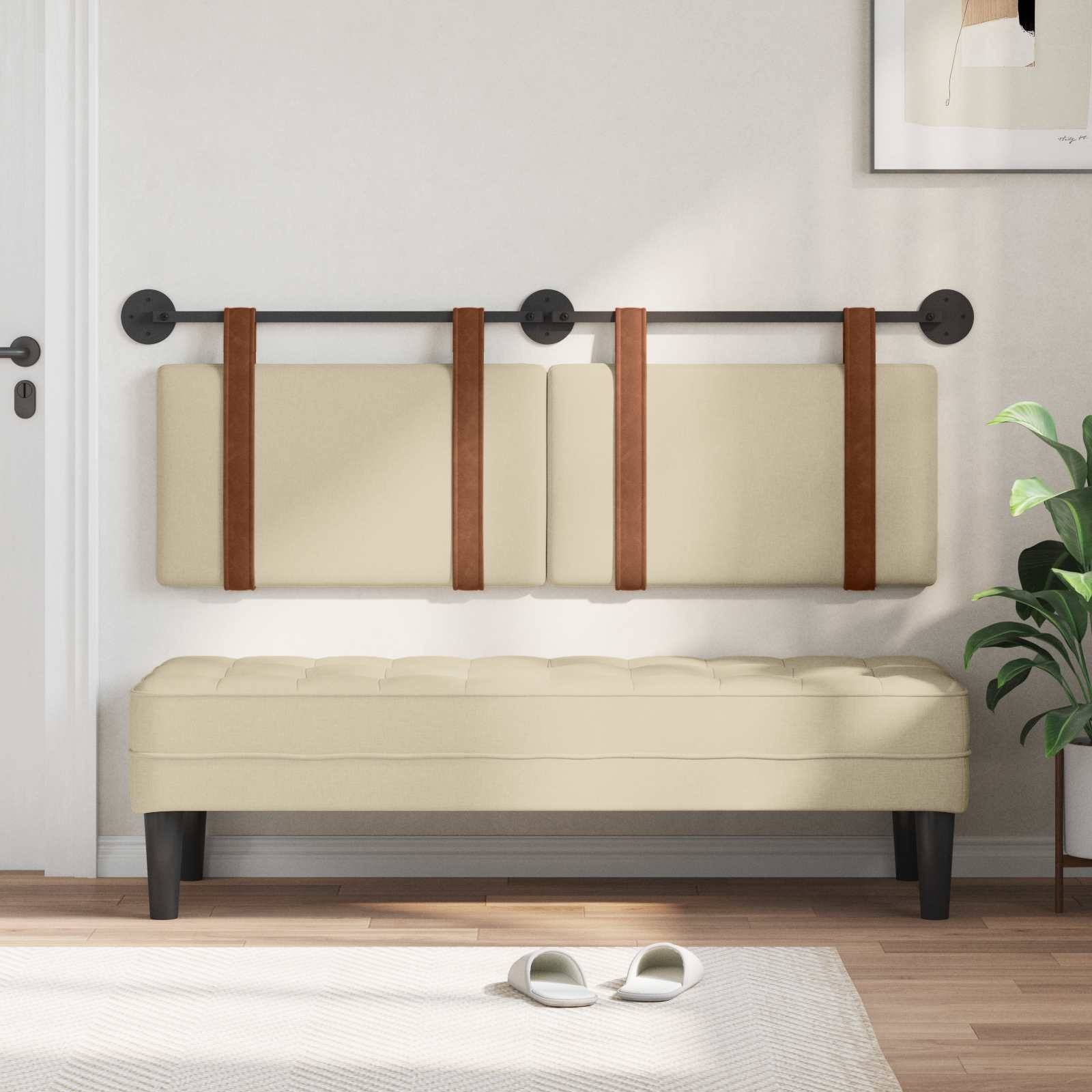 vidaXL Hängevorderseite Wandmontiert Creme 130 x 55 x 5 cm Antikes PU