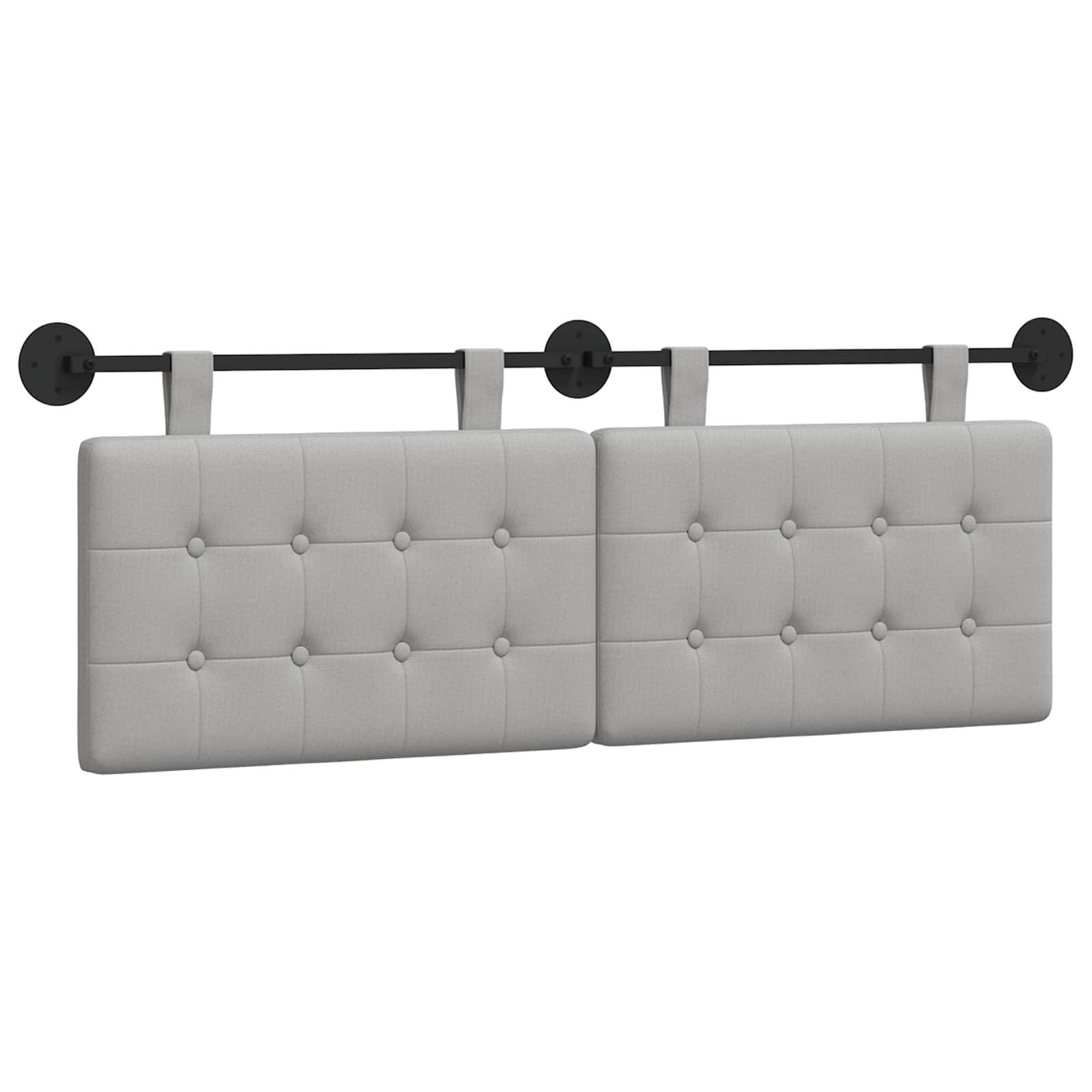 vidaXL Hängendes Kopfteil Wolkengrau Stoff