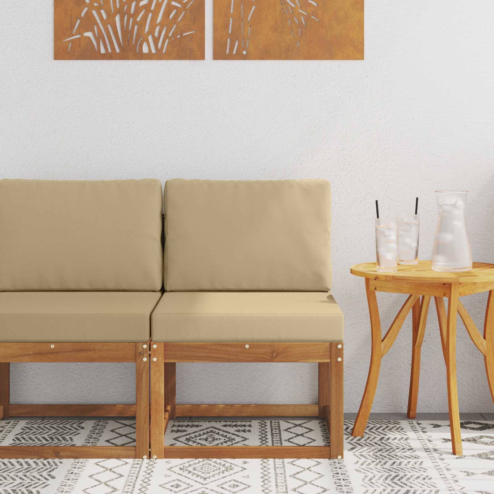 vidaXL Outdoor Mittelsofa Massivholz Akazie