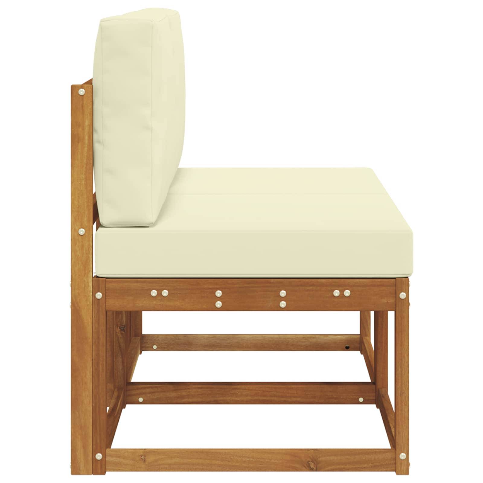 vidaXL 2 Stück Outdoor Mittelsofa Massivholz Akazie