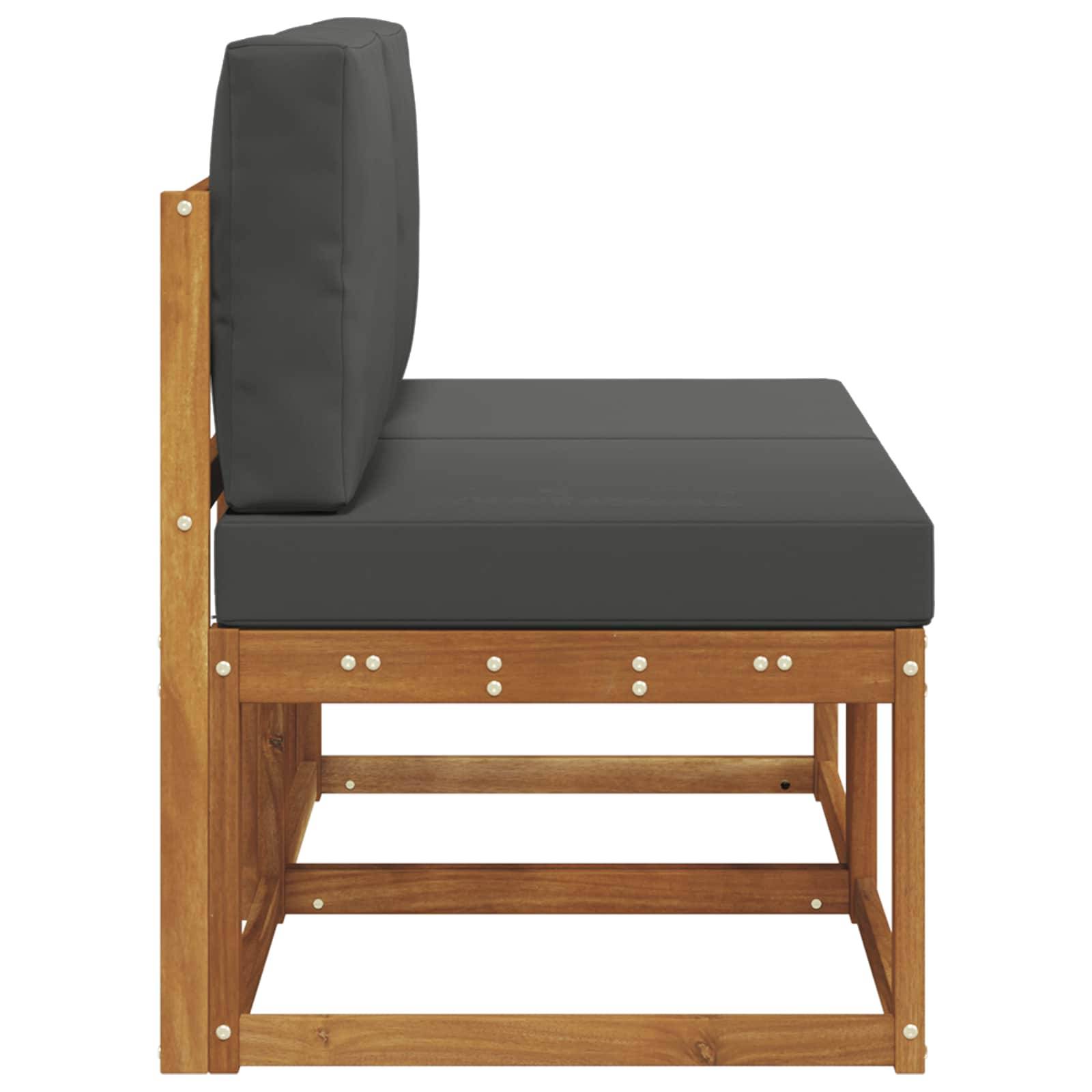 vidaXL 2 Stück Outdoor Mittelsofa Massivholz Akazie