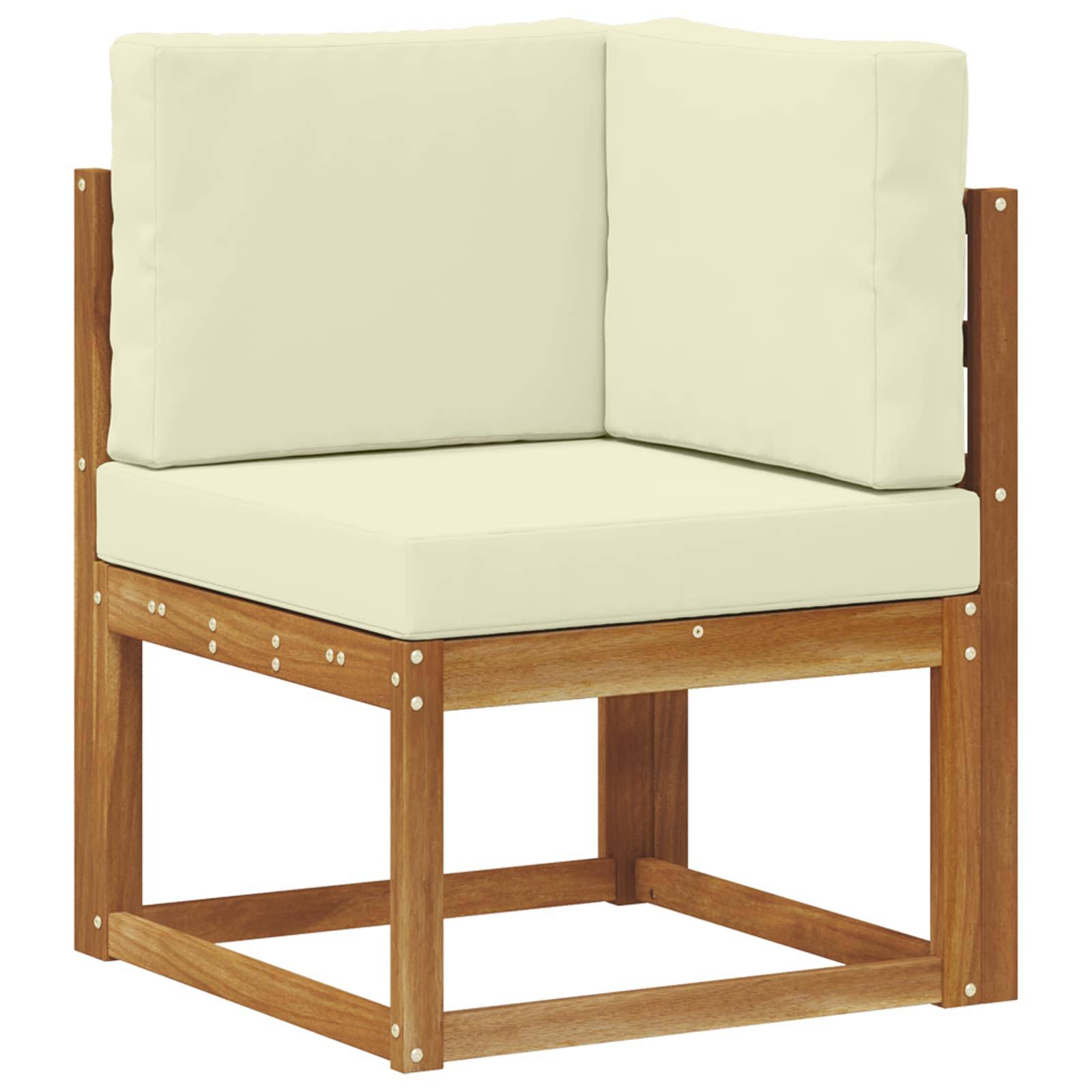 vidaXL Outdoor-Sofagarnitur mit Kissen 6 pcs Natur und Creme