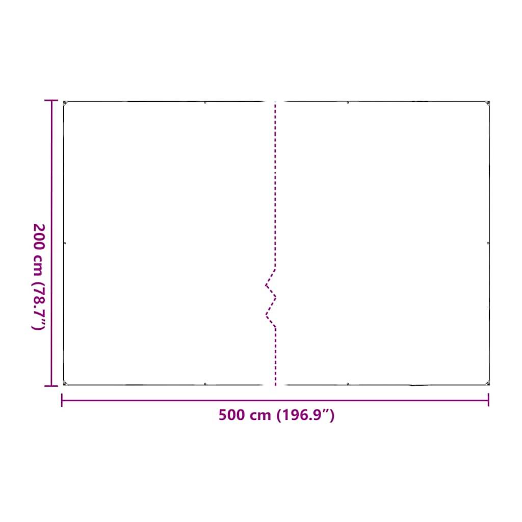 vidaXL Pflanzenabdeckung mit Ösen 2x5 m Polyethylen