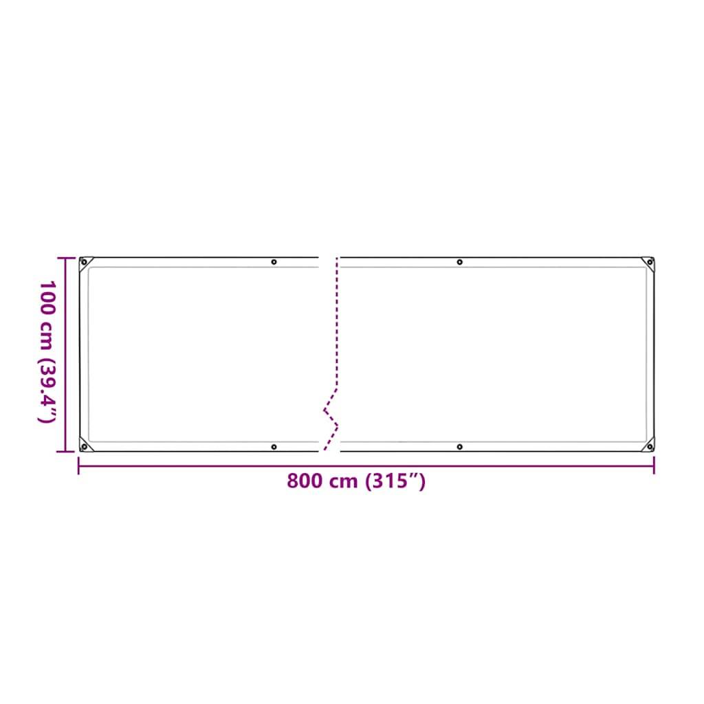 vidaXL Pflanzenabdeckung mit Ösen 1x8 m Polyethylen